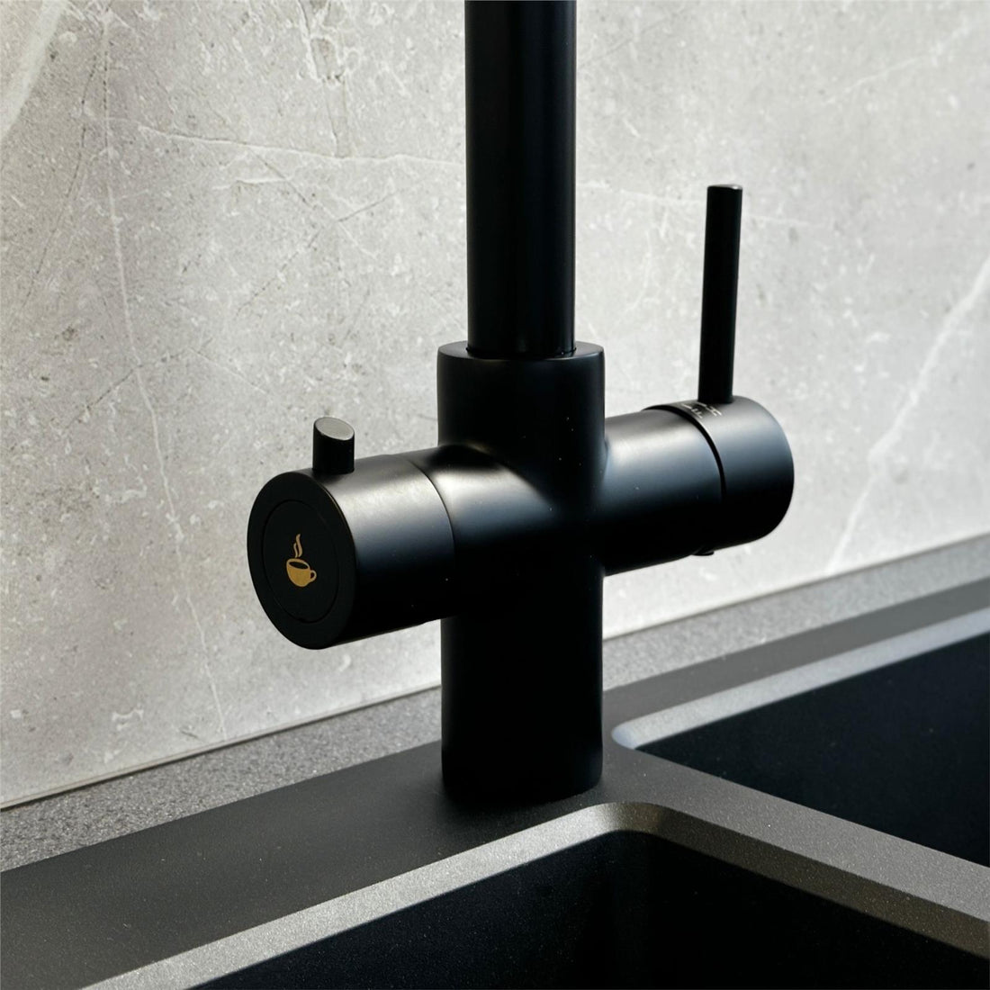 Liquida EBT411MB 4 In 1 Matt Black Instant Boiling Water Kitchen Tap