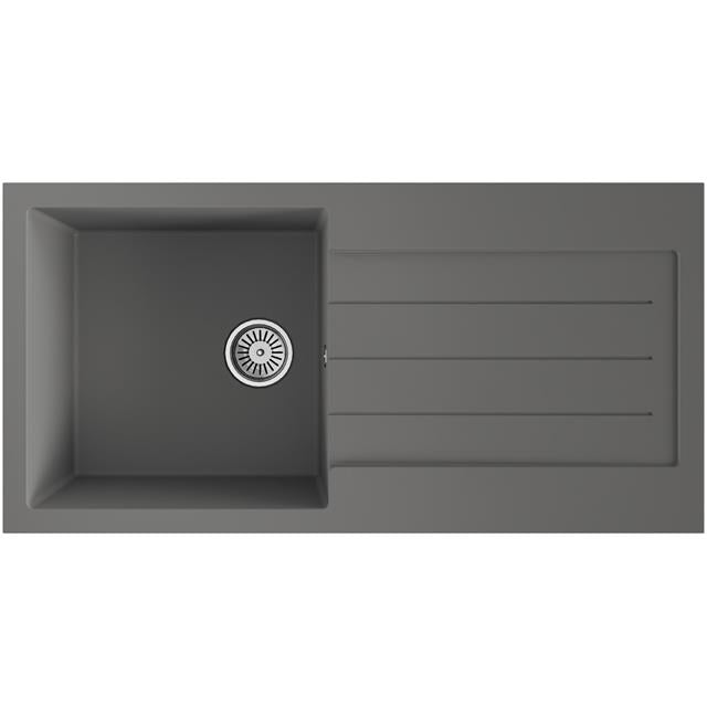 Liquida ELL10GR 1.0 Bowl Comite Reversible Inset Grey Kitchen Sink With Waste