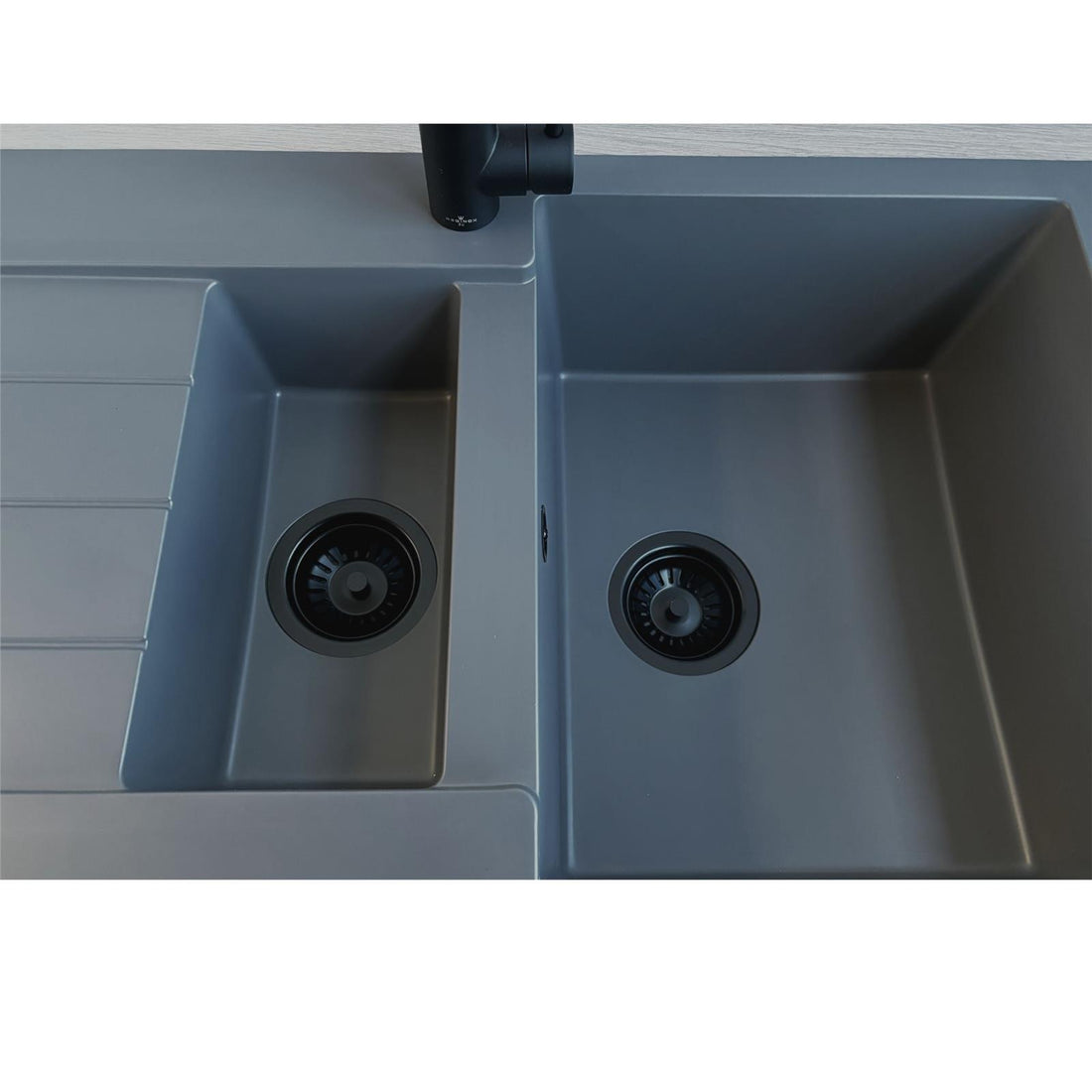 Liquida ELL15GR 1.5 Bowl Comite Reversible Inset Grey Kitchen Sink With Wastes