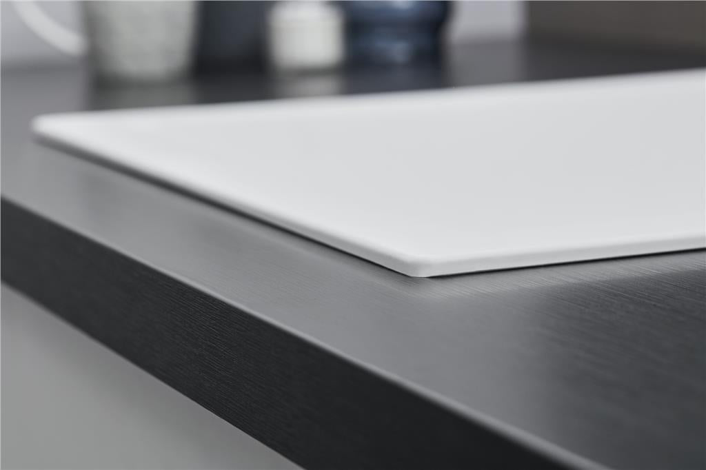 Liquida EN01WH 1.0 Bowl White Kitchen Sink, Inset or Undermount Fitting