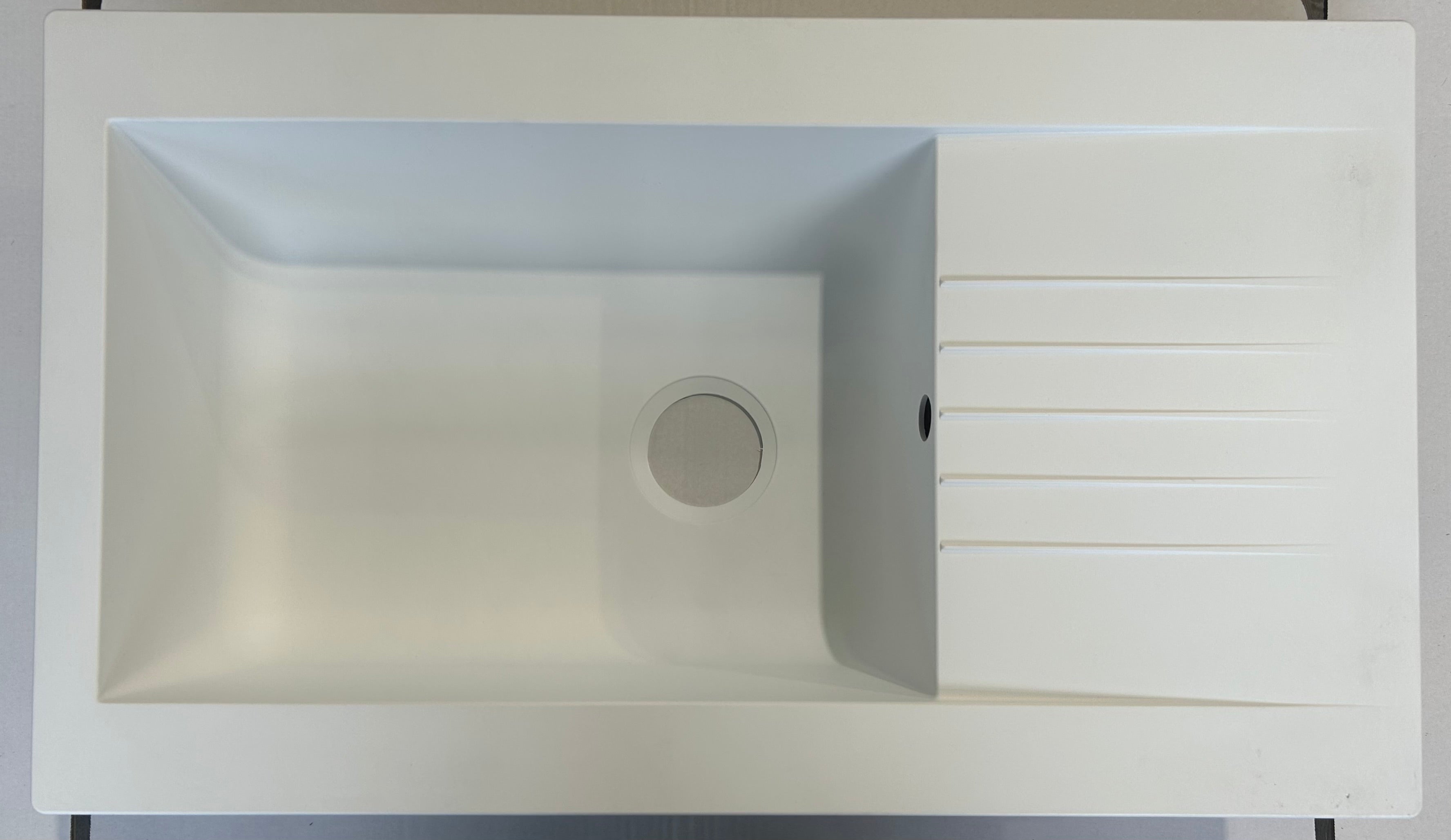 Liquida KAV860WH 1.0 Bowl White Composite Reversible Kitchen Sink - GRADED