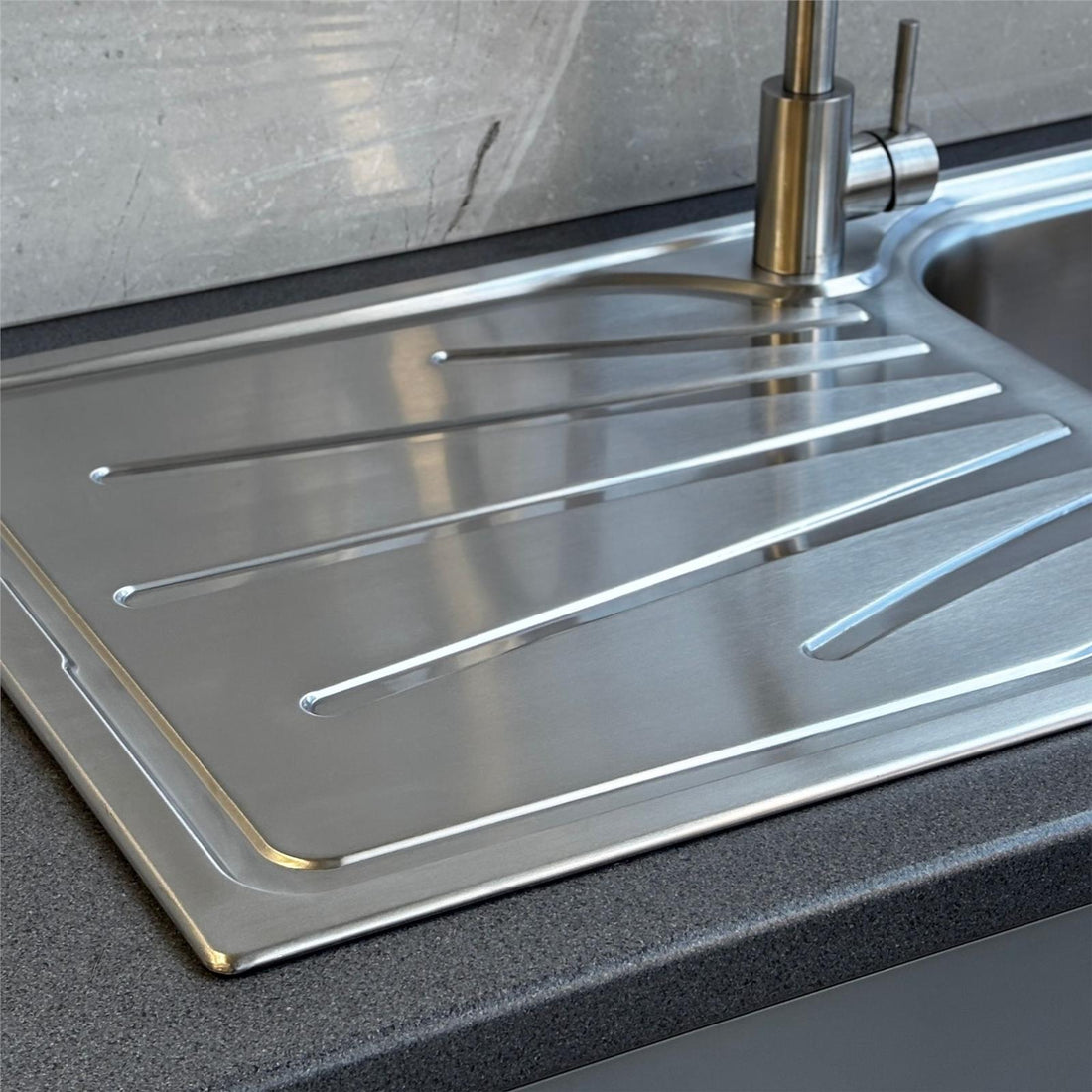 Liquida EUL15SS 1.5 Bowl Reversible Stainless Steel Kitchen Sink With Waste