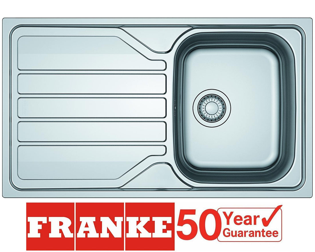 Franke FLASH FLN 611-86 Stainless Steel Inset Reversible Kitchen Sink 860x500mm