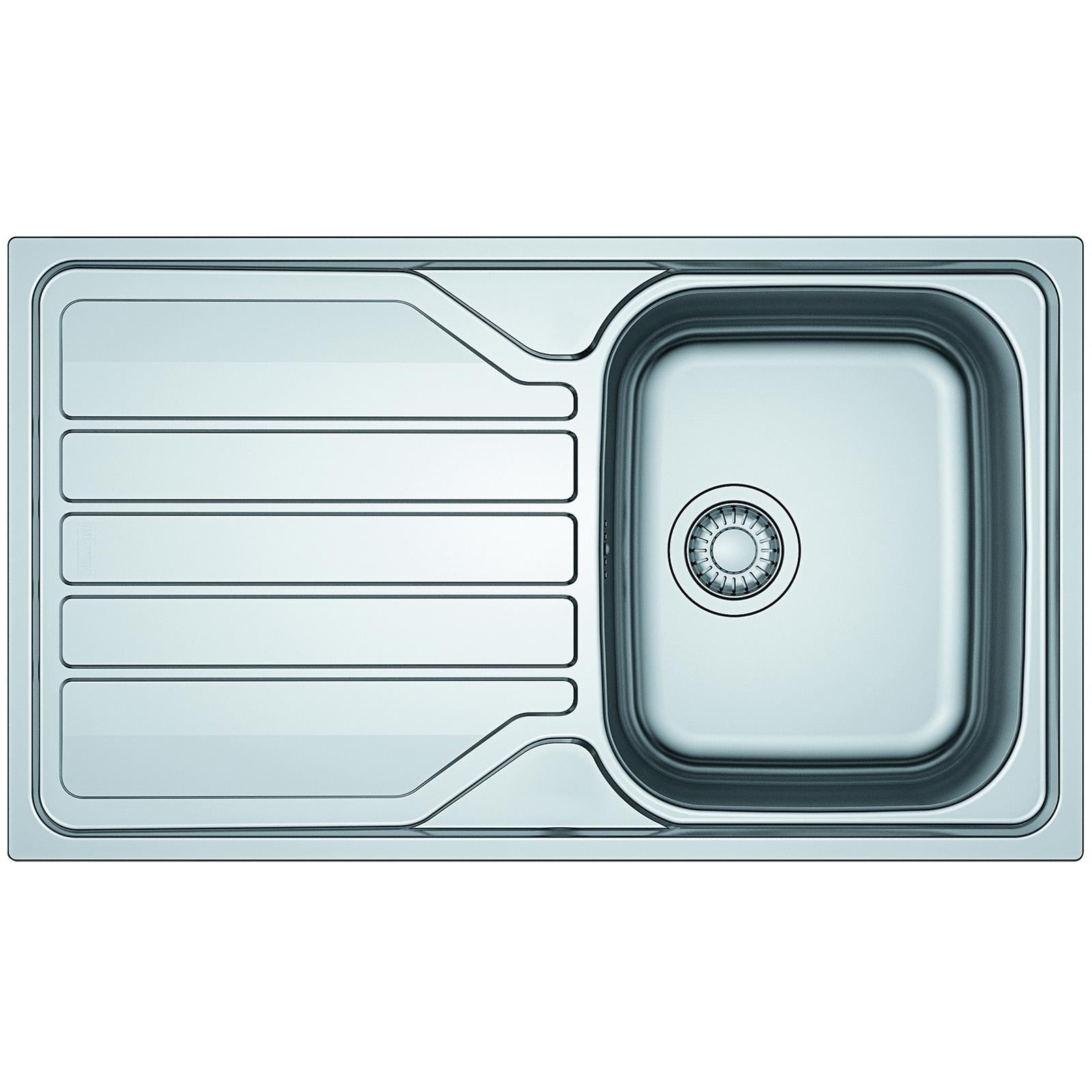 Franke FLASH FLN 611-86 Stainless Steel Inset Reversible Kitchen Sink 860x500mm
