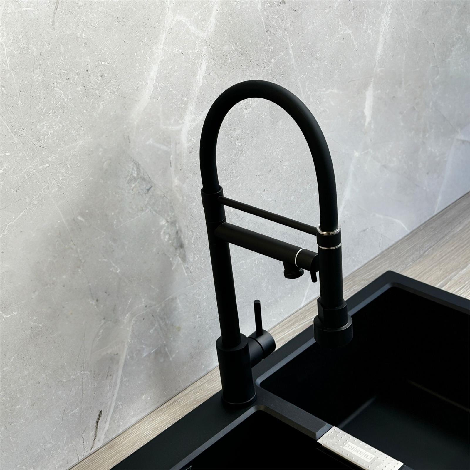 Liquida GD384MB Single Lever Multi Use Pull Out Kitchen Mixer Tap In Matt Black