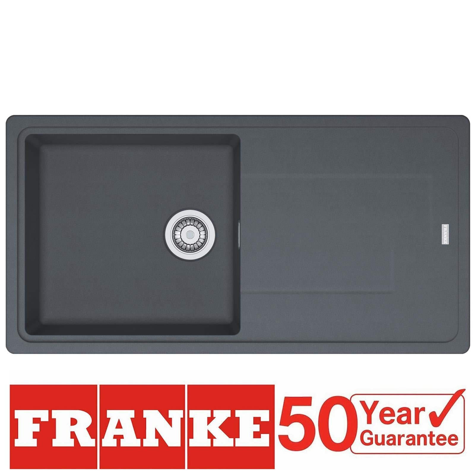 Franke Gemini GMD611GP 1.0 Bowl Tectonite Reversible Graphite Grey Kitchen Sink