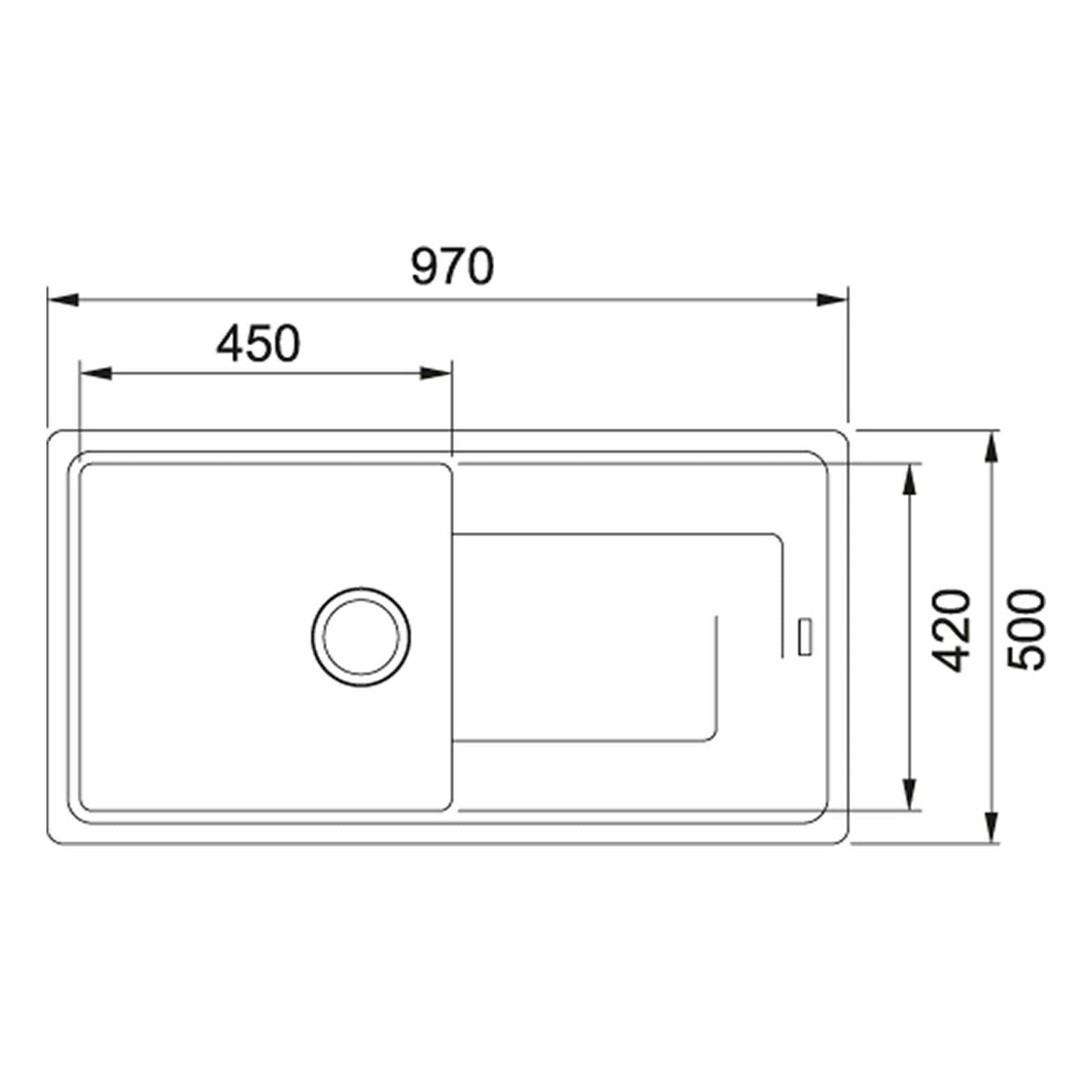 Franke Gemini GMD611UG 1.0 Bowl Tectonite Reversible Urban Grey Kitchen Sink