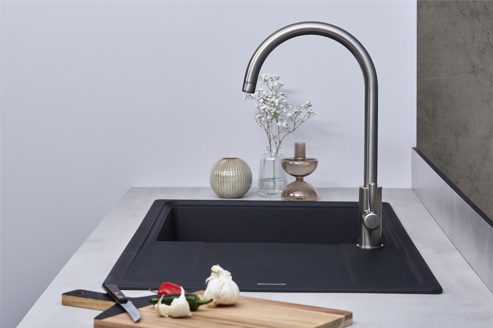 Franke Gemini GMD611GP 1.0 Bowl Tectonite Reversible Graphite Grey Kitchen Sink