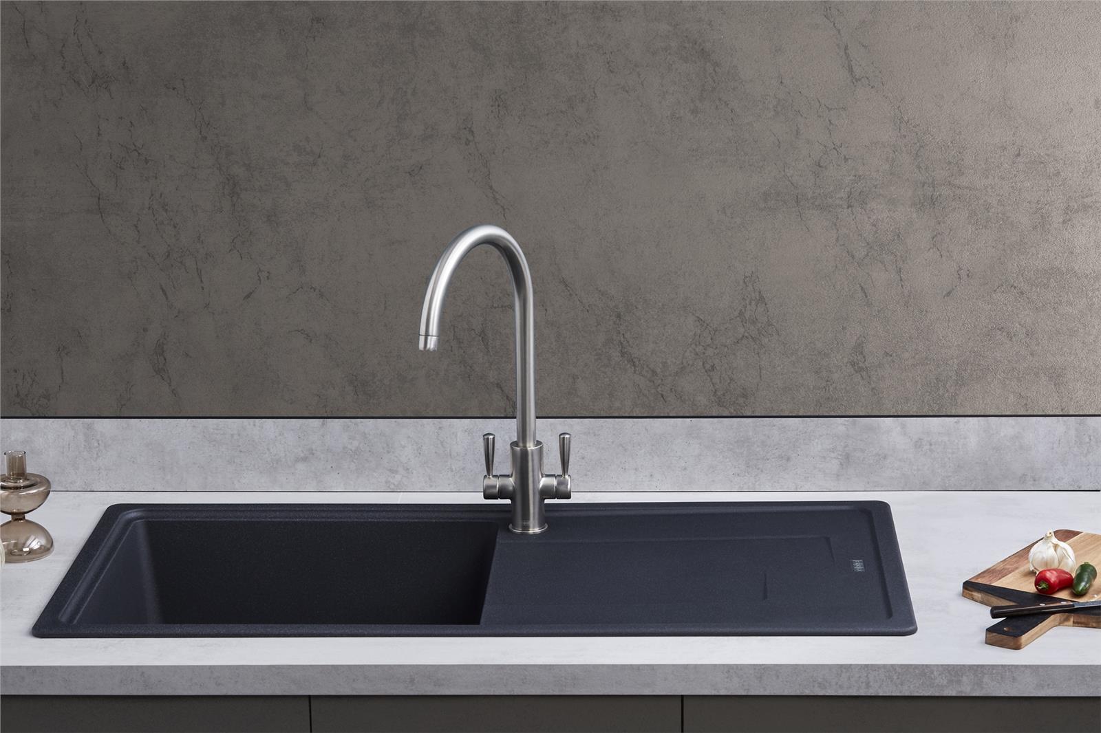 Franke Gemini GMD611GP 1.0 Bowl Tectonite Reversible Graphite Grey Kitchen Sink