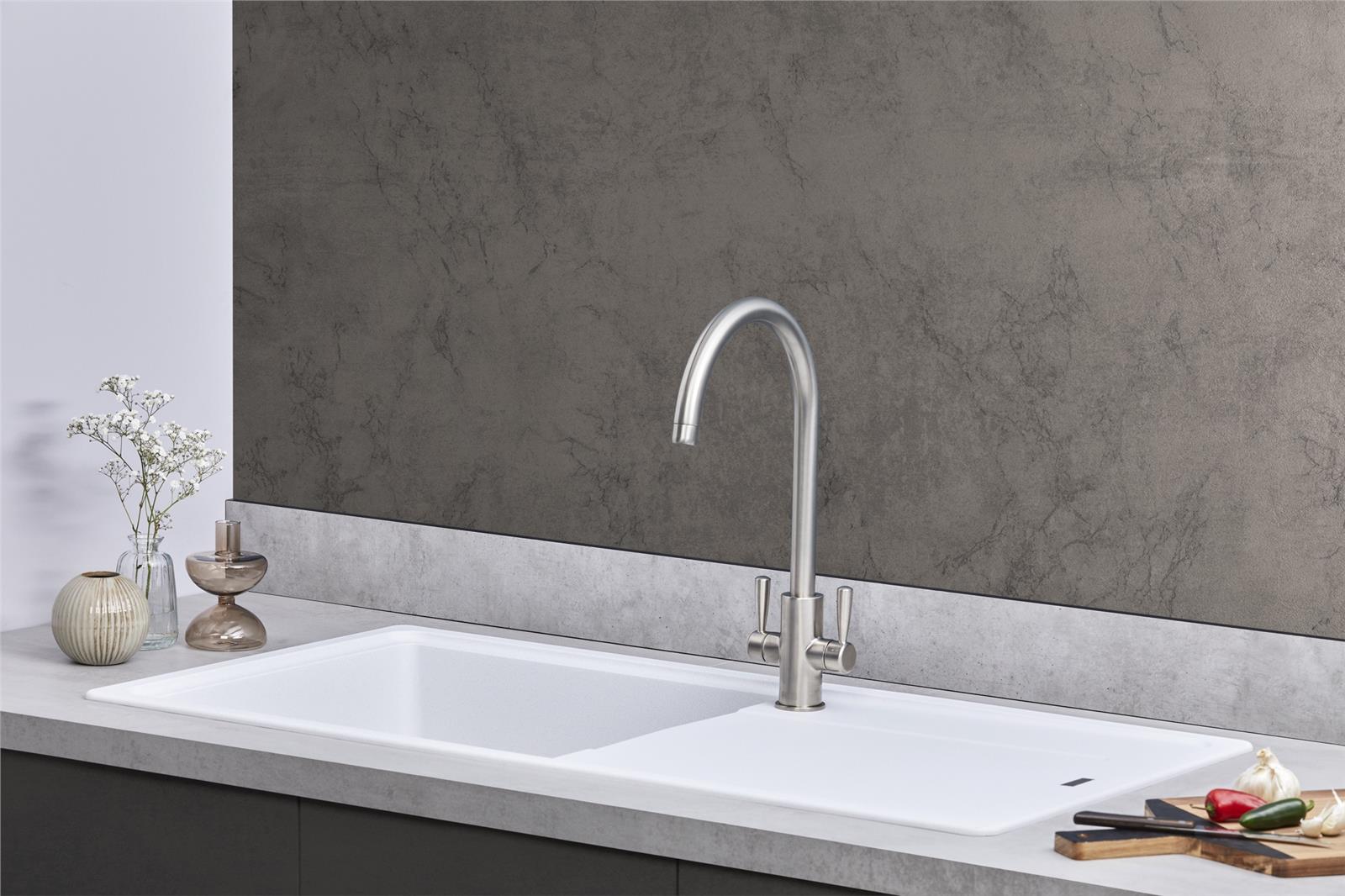 Franke Gemini GMD611PW 1.0 Bowl Tectonite Reversible White Kitchen Sink