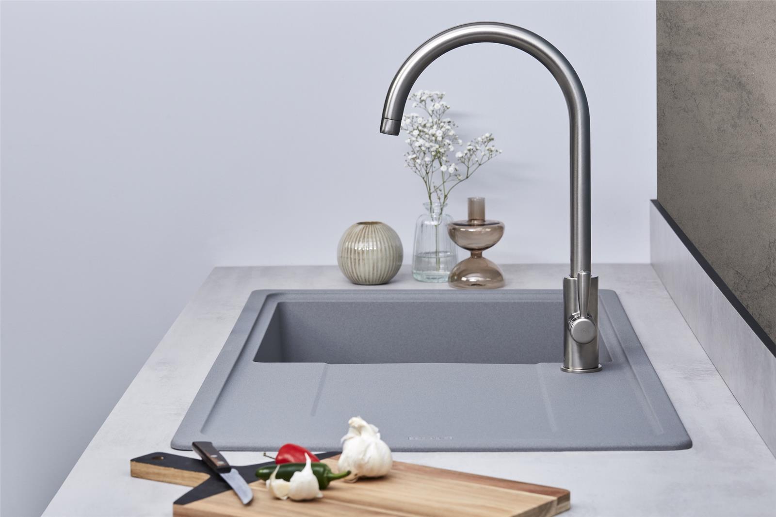Franke Gemini GMD611UG 1.0 Bowl Tectonite Reversible Urban Grey Kitchen Sink