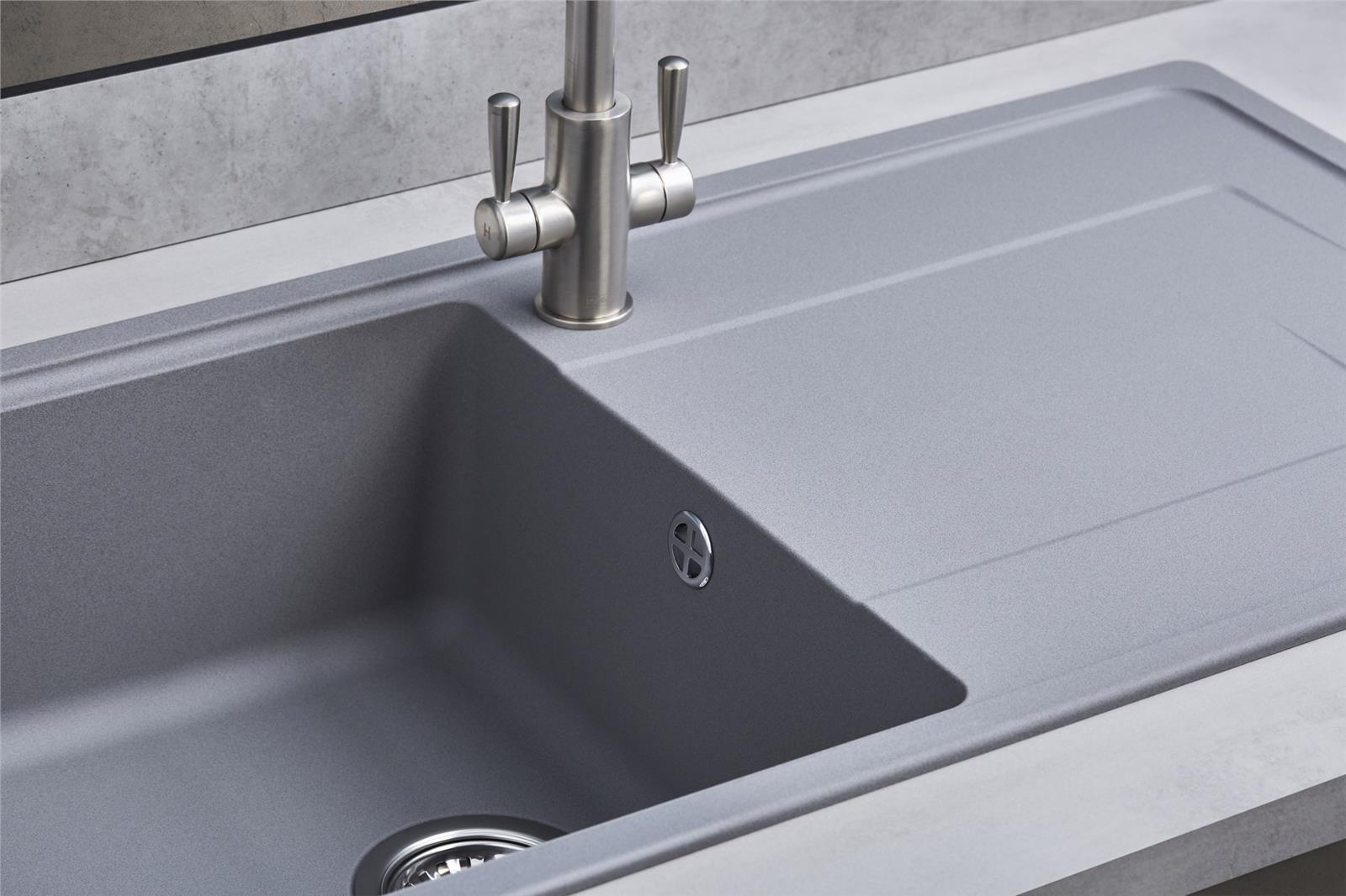 Franke Gemini GMD611UG 1.0 Bowl Tectonite Reversible Urban Grey Kitchen Sink