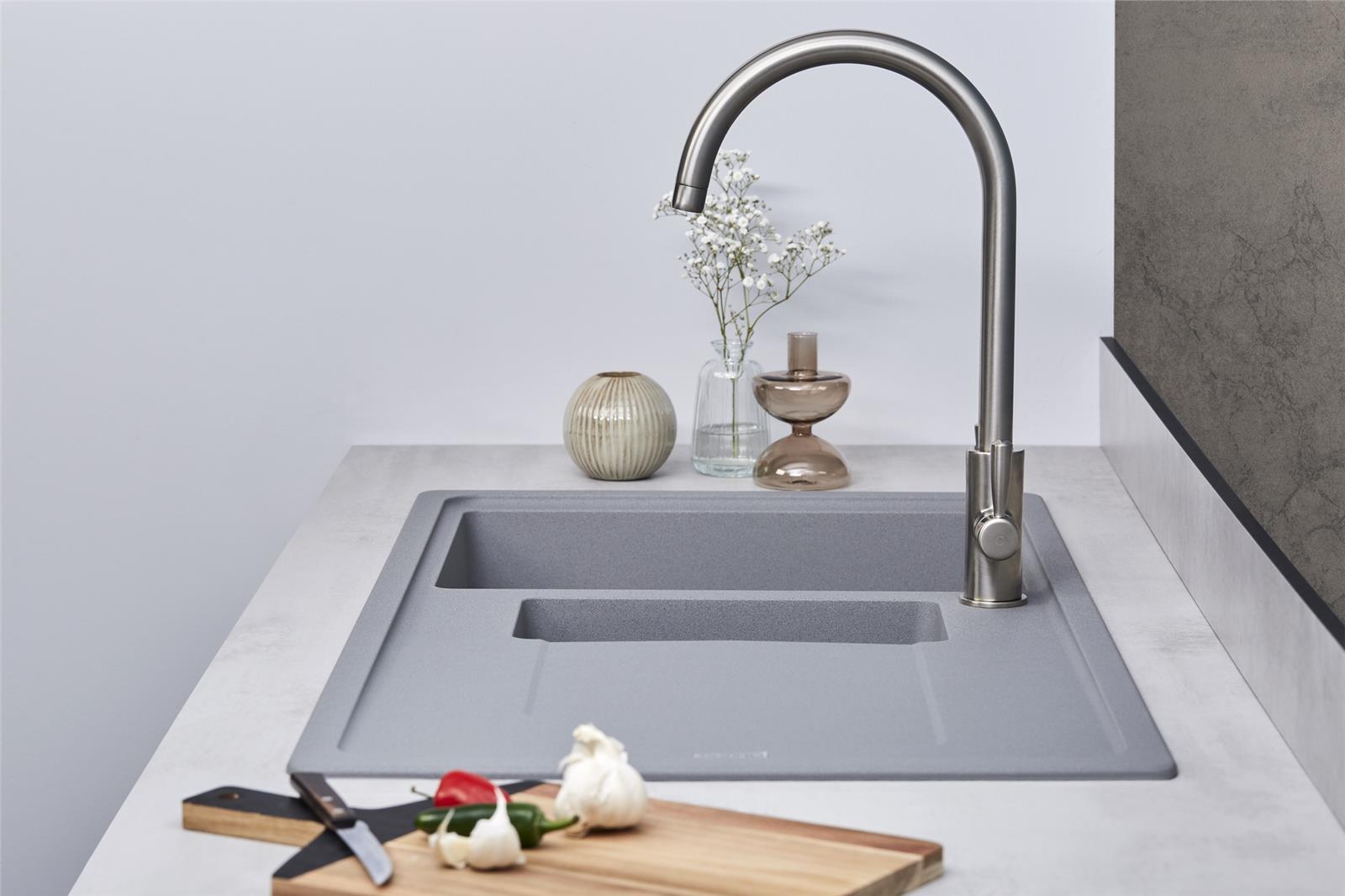 Franke Gemini GMD651UG 1.5 Bowl Tectonite Reversible Urban Grey Kitchen Sink