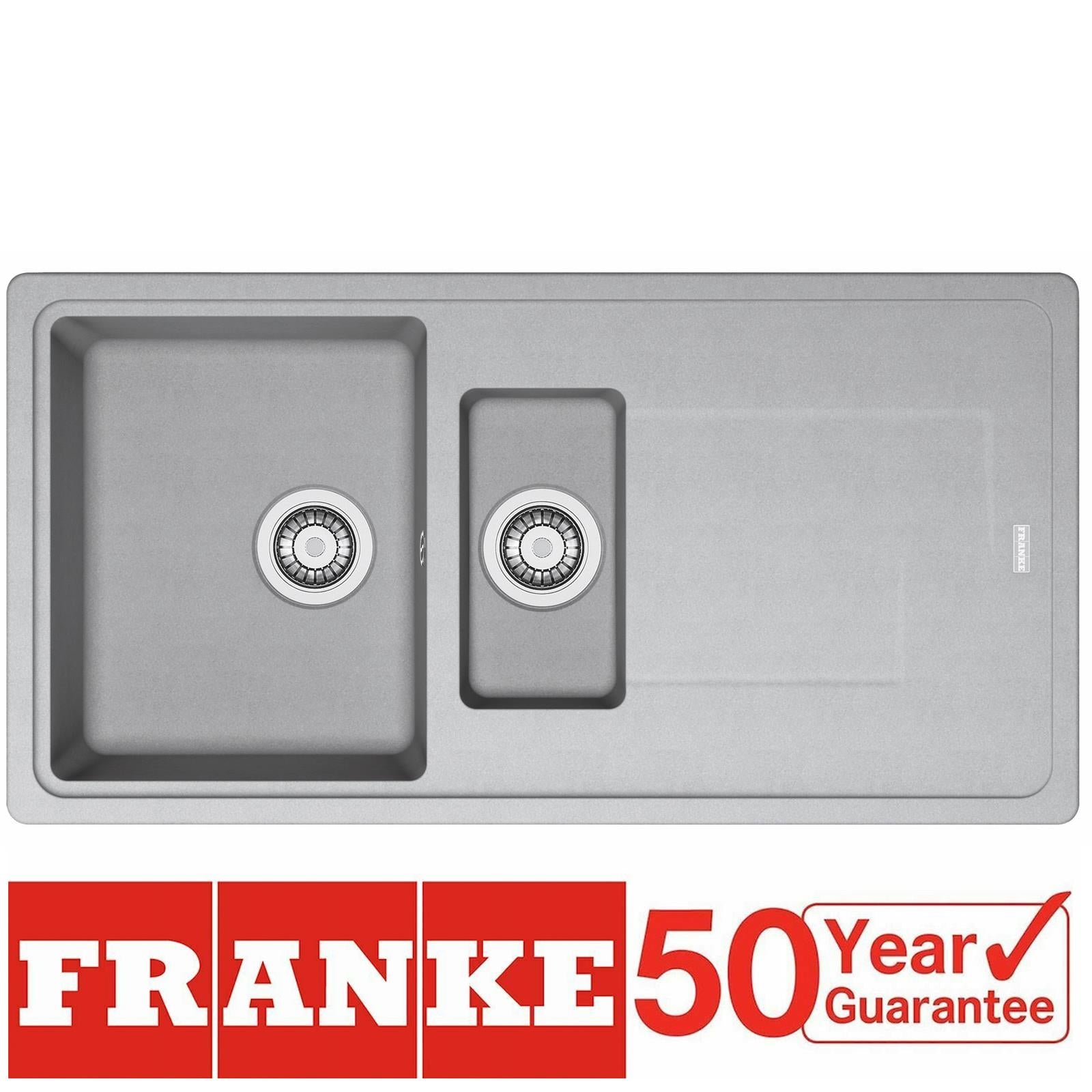 Franke Gemini GMD651UG 1.5 Bowl Tectonite Reversible Urban Grey Kitchen Sink
