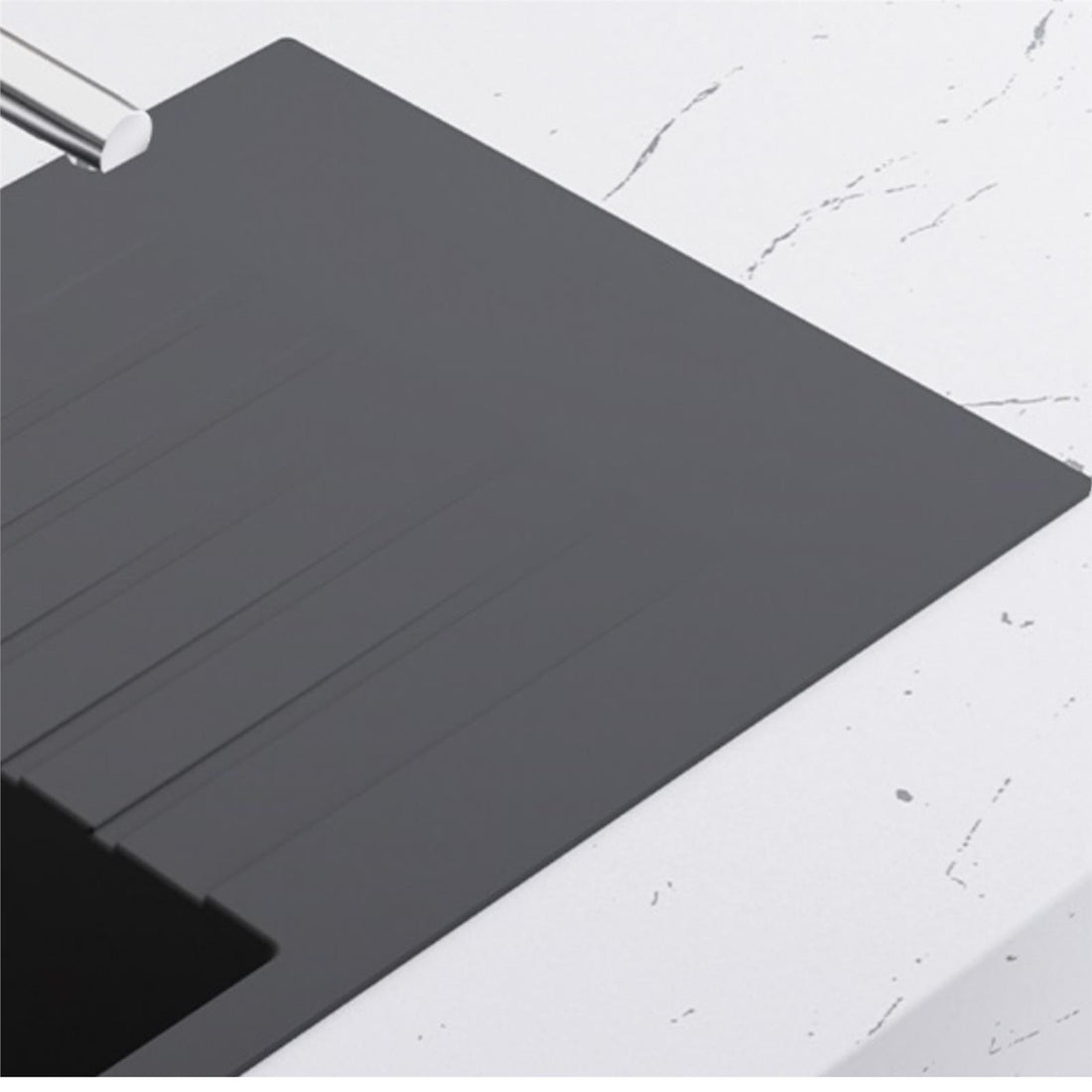 Liquida GRN100AN 1.0 Bowl Anthracite Granite Reversible Kitchen Sink With Waste