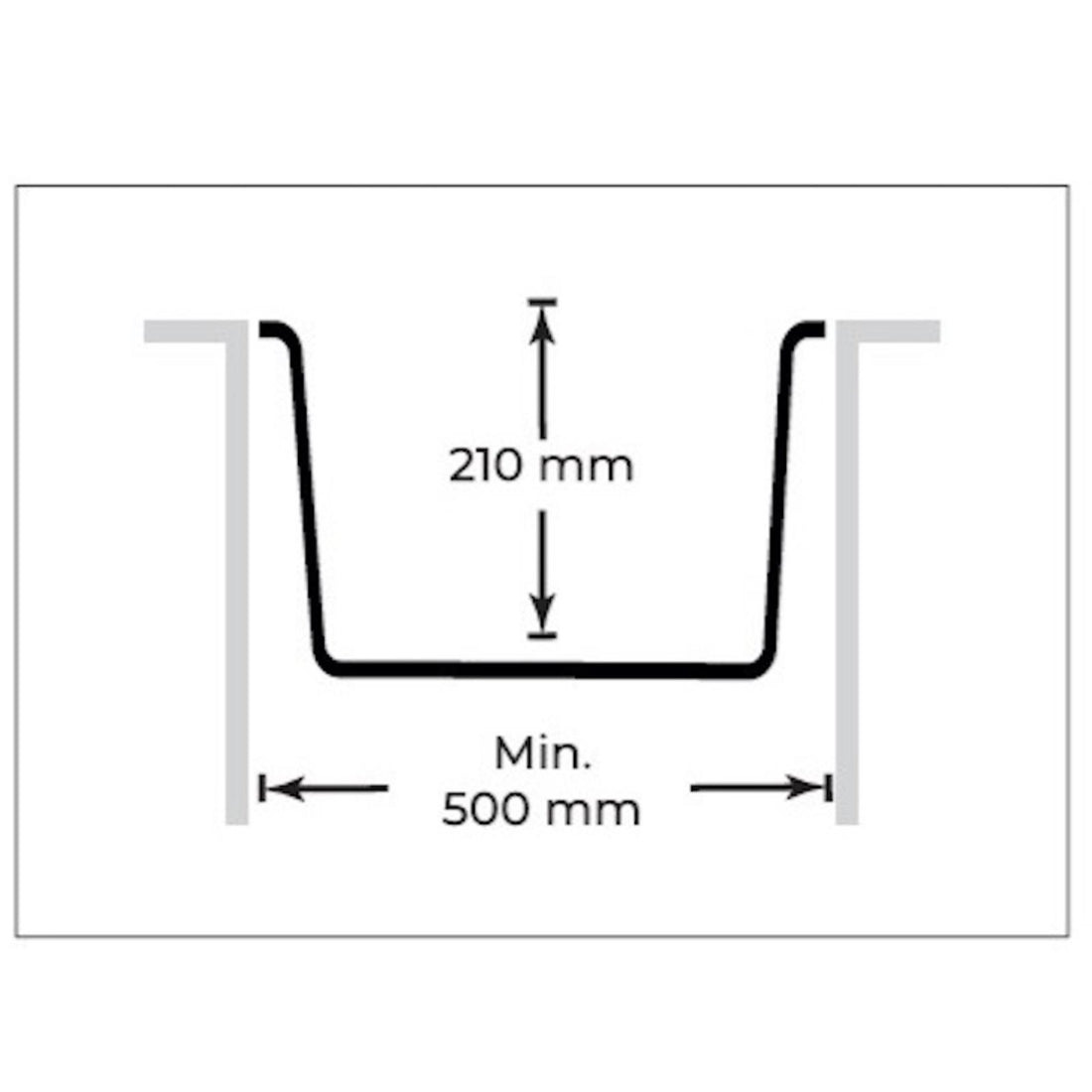 Liquida white granite single bowl kitchen sink with reversible drainer technical drawing