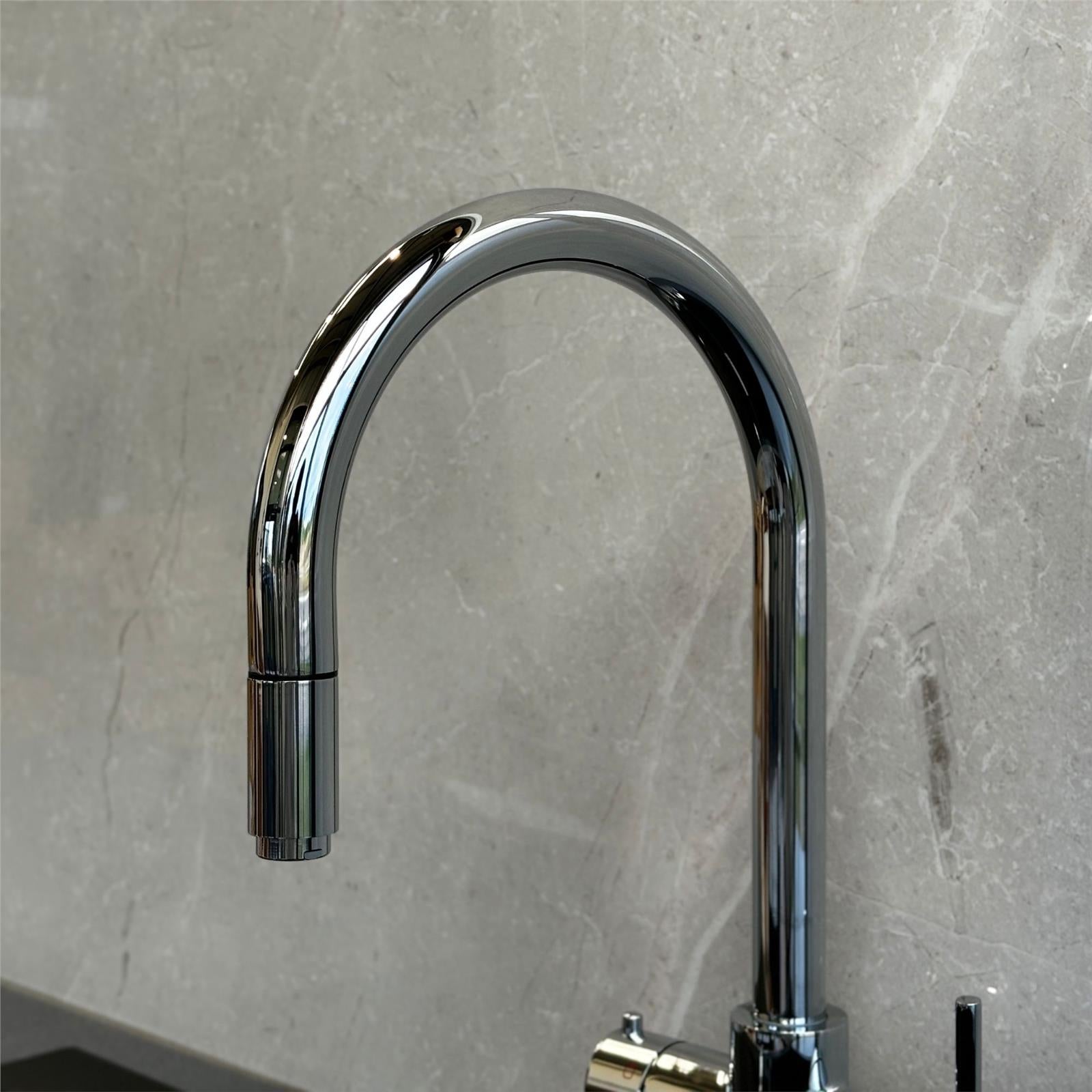 Liquida HT35CH 3 In 1 Pull Out Spray Chrome Instant Boiling Water Kitchen Tap