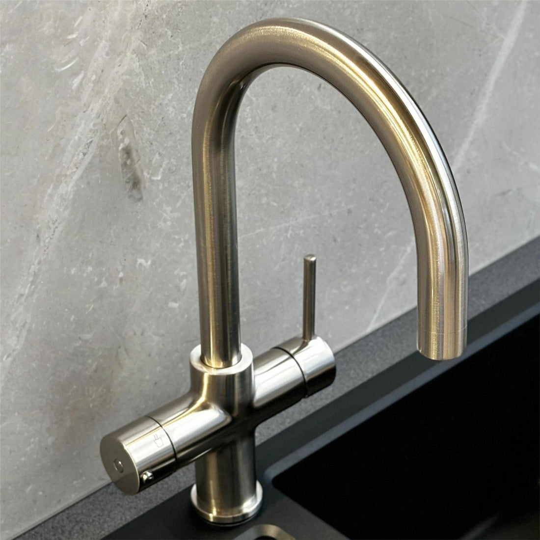 Liquida HT43BN 4 in 1 Brushed Nickel Instant Boiling Water Kitchen Tap