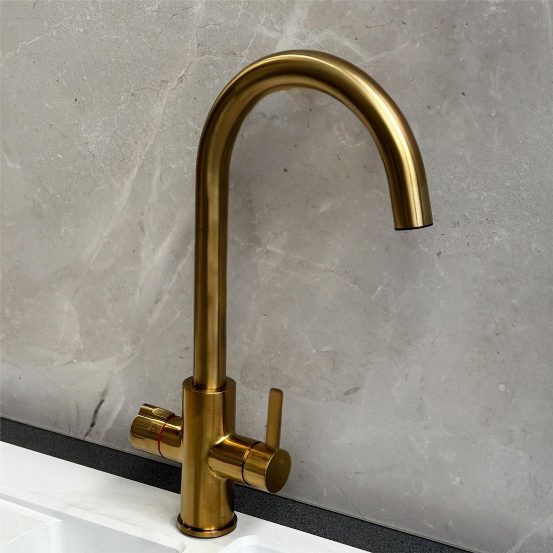 Liquida HT45BG 4 In 1 Gold Pull Out Spray Instant Boiling Water Kitchen Tap
