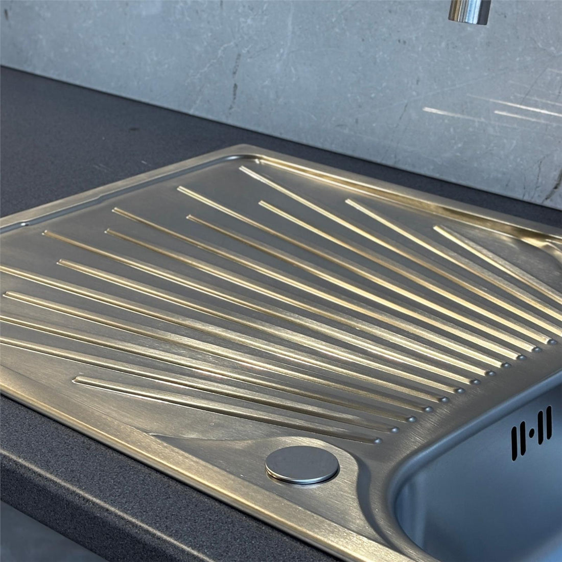 Liquida JAV10SS 1.0 Bowl Reversible Stainless Steel Kitchen Sink & KPO11CH Tap