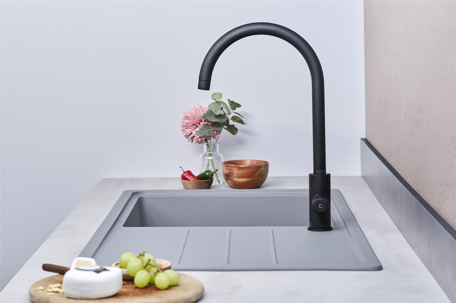 Franke Junos JSD611-97UG 1.0 Bowl Tectonite Grey Kitchen Sink - GRADED