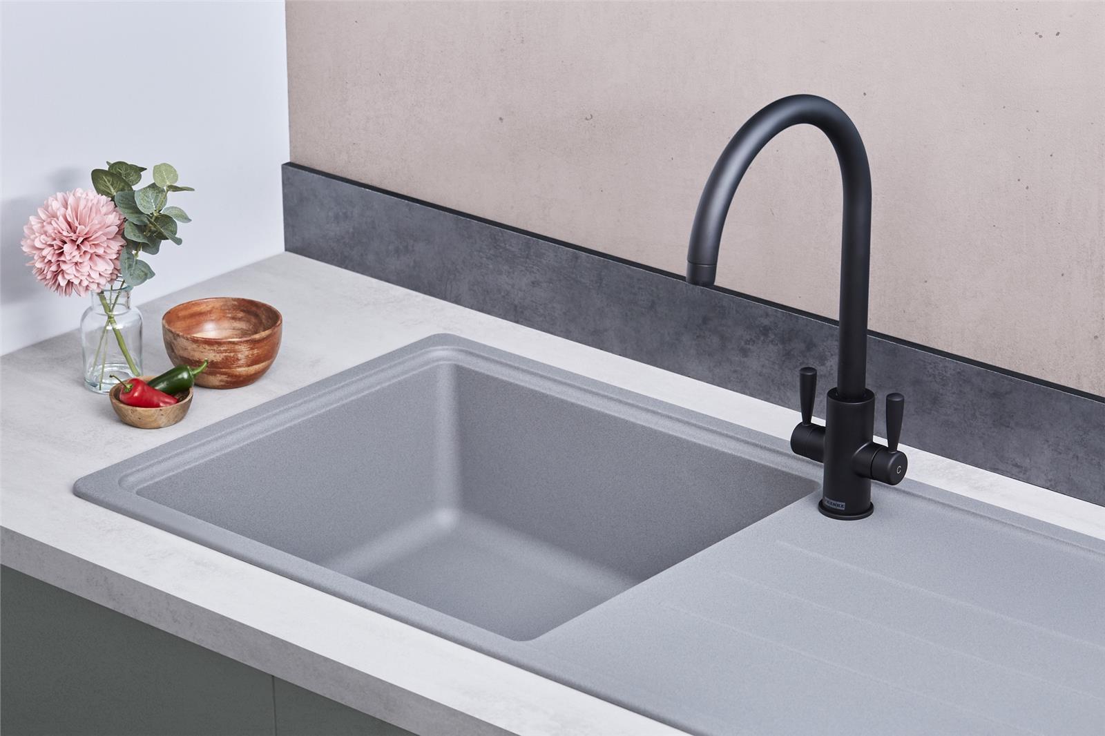 Franke Junos JSD611-97UG 1.0 Bowl Tectonite Grey Kitchen Sink - GRADED