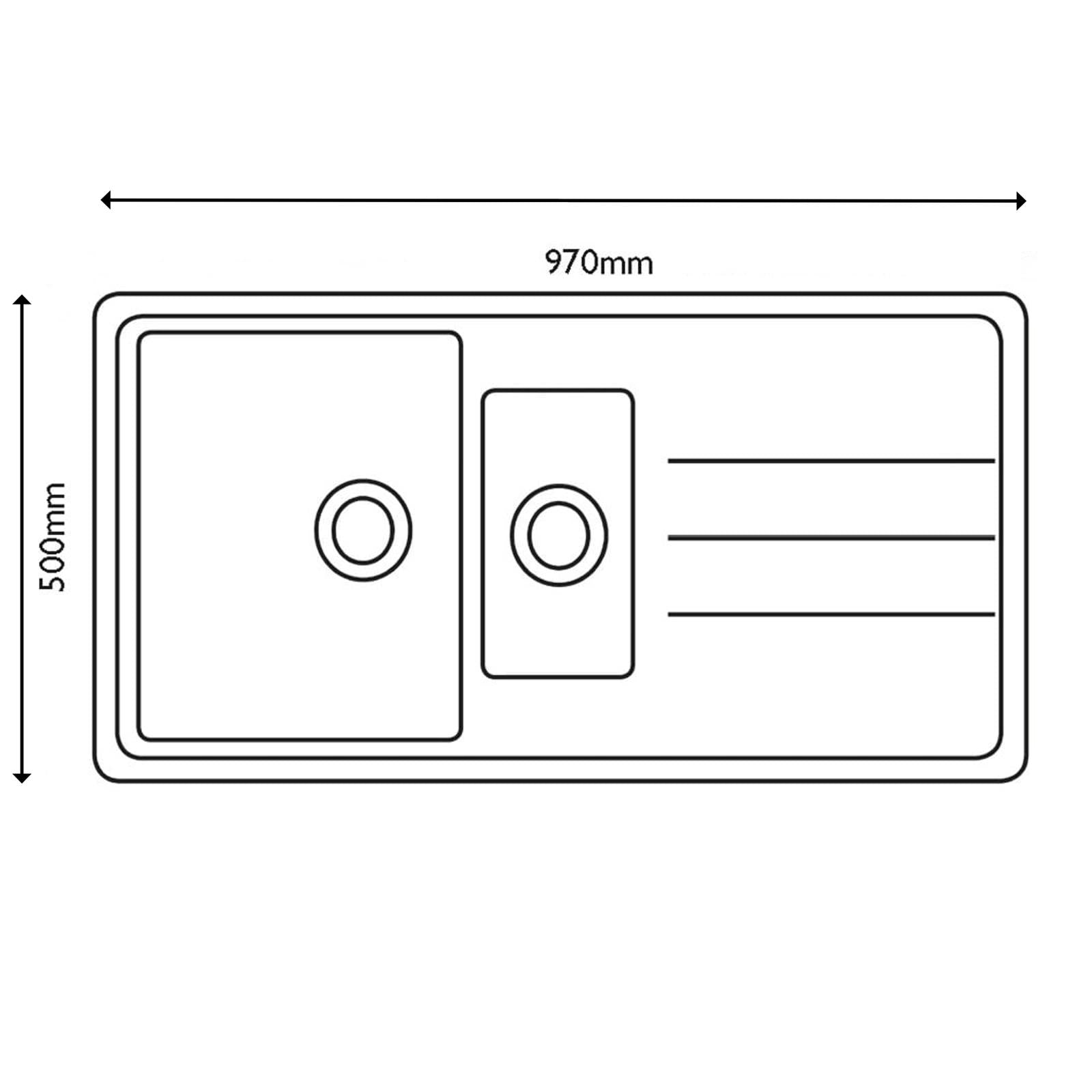 Franke Junos JSD651-97PW 1.5 Bowl Tectonite Reversible Inset White Kitchen Sink