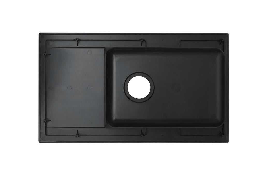 Liquida KAV860BL 1.0 Large Bowl Composite Black Kitchen Sink 860x500mm - GRADED