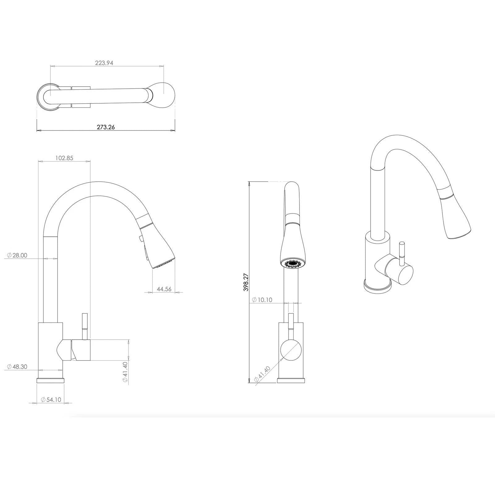 Liquida EUL15SS 1.5 Bowl Reversible Stainless Steel Kitchen Sink & KPO11CH Tap