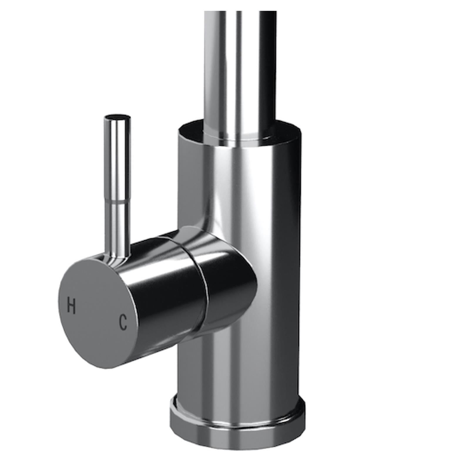 Liquida EUL15SS 1.5 Bowl Reversible Stainless Steel Kitchen Sink & KPO11CH Tap