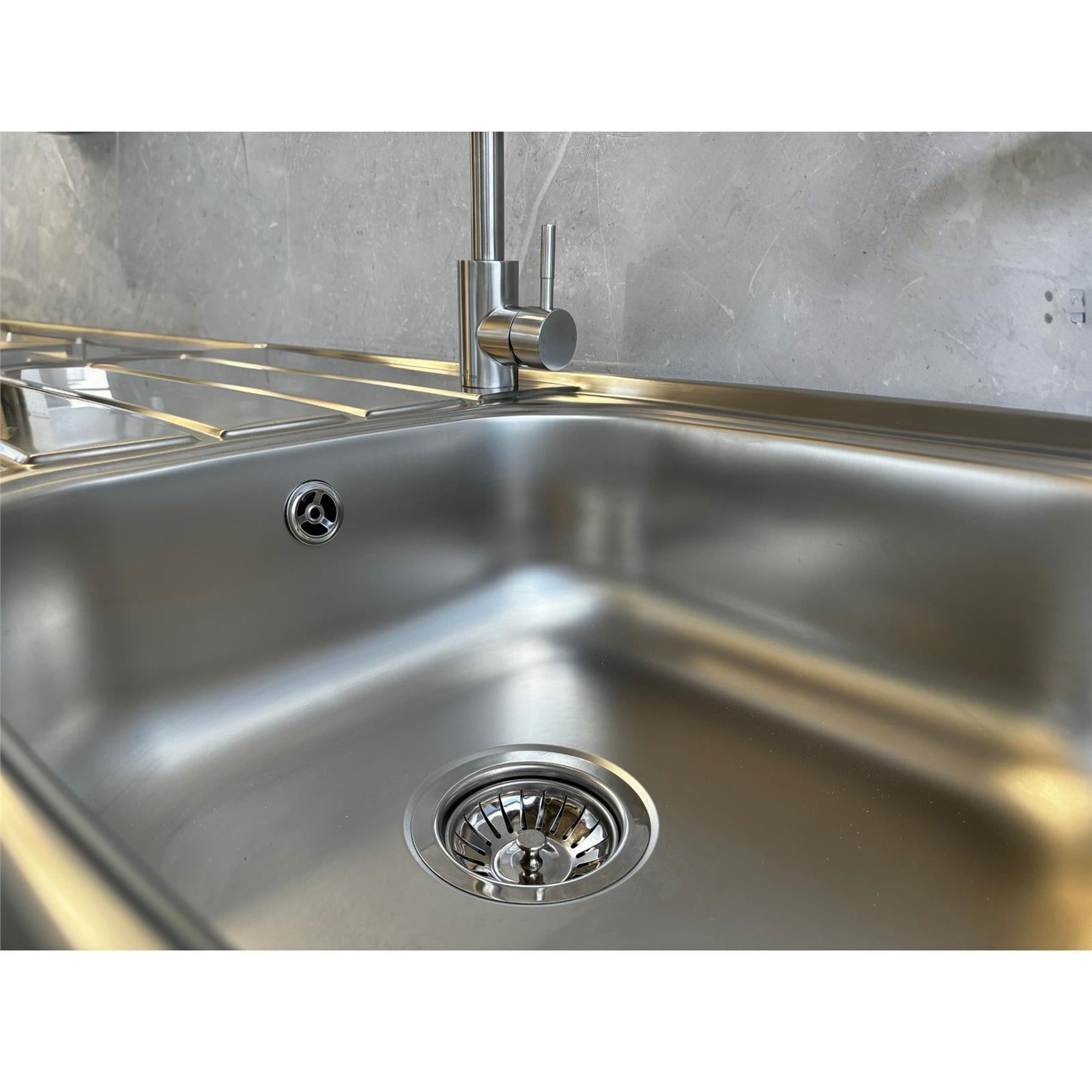Liquida KS100SS 1.0 Bowl Reversible Inset Stainless Steel Kitchen Sink