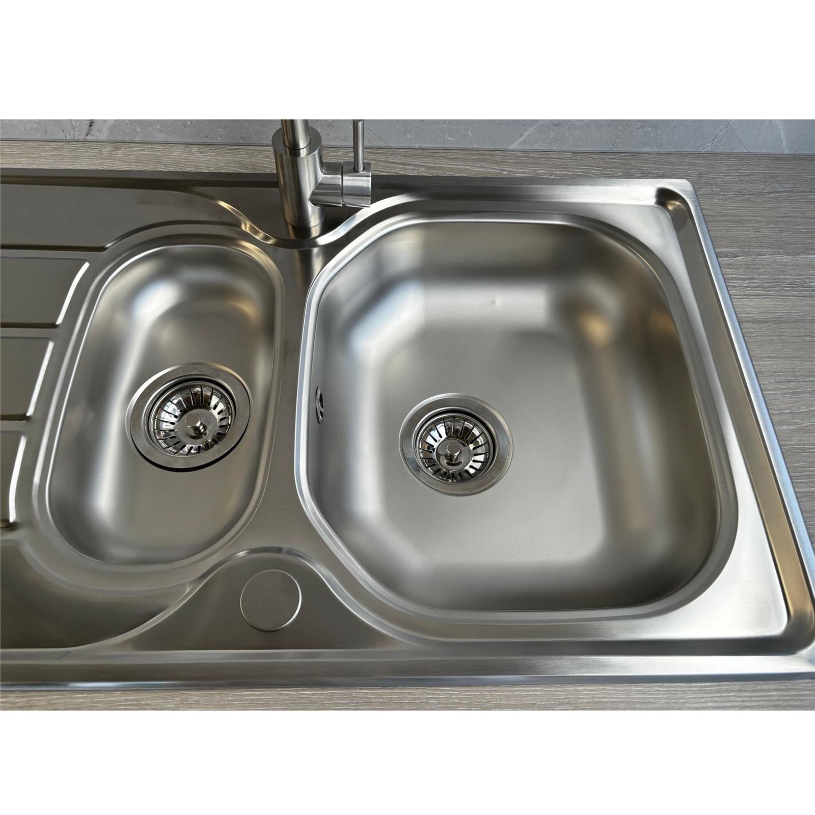Liquida KS150SS 1.5 Bowl Reversible Inset Stainless Steel Kitchen Sink