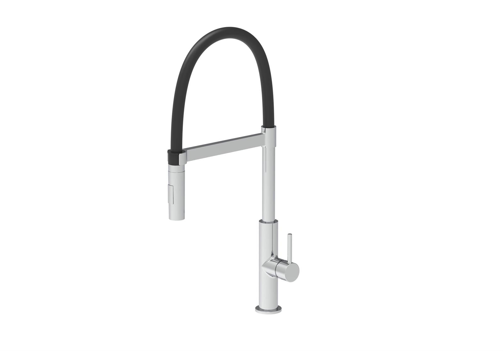 Liquida W24CH S shape Swan Neck 360 Degree Swivel Chrome Kitchen Tap