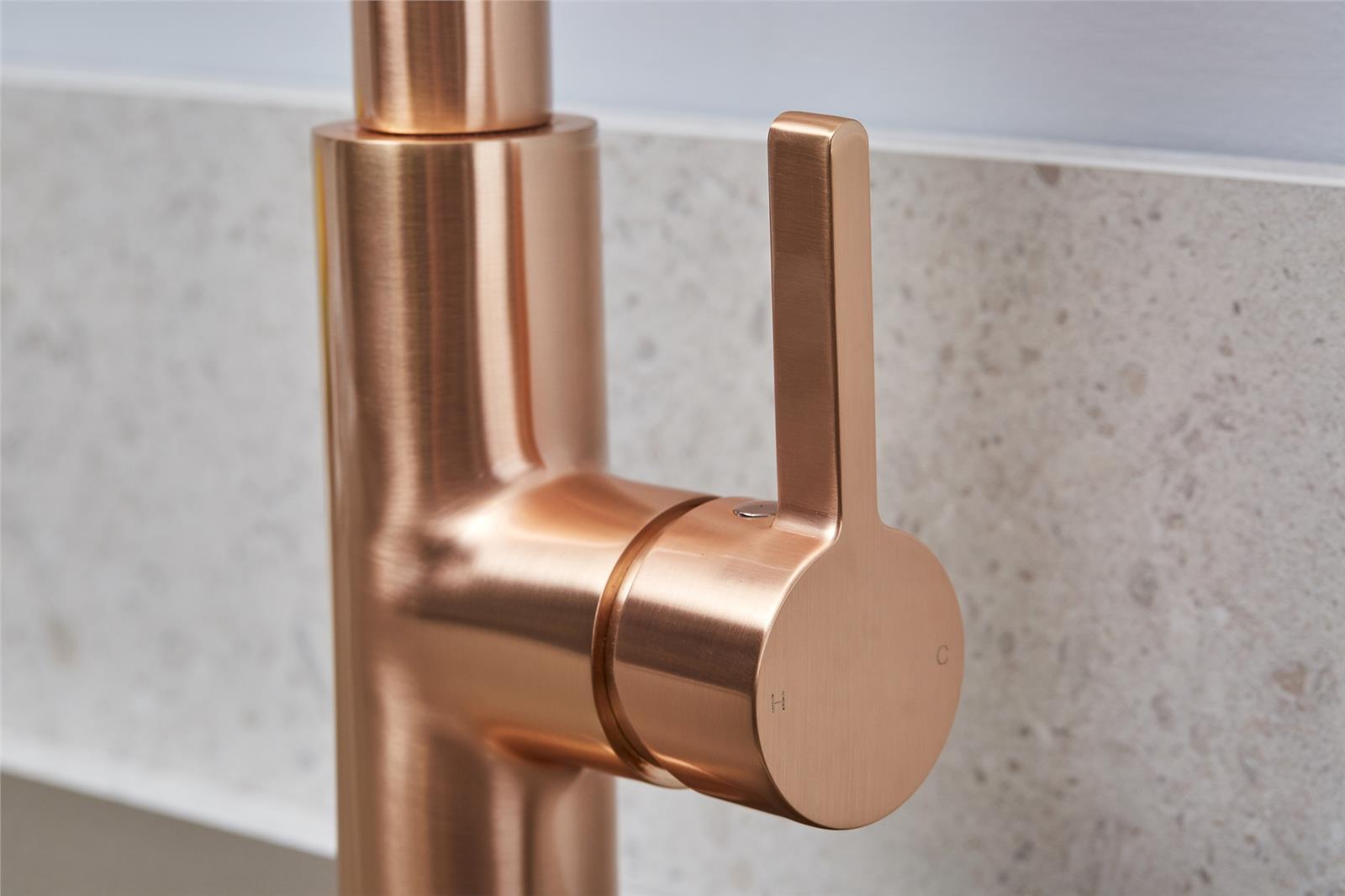 Liquida W25RG 360 Degree Swivel Spout Rose Gold Kitchen Mixer Tap