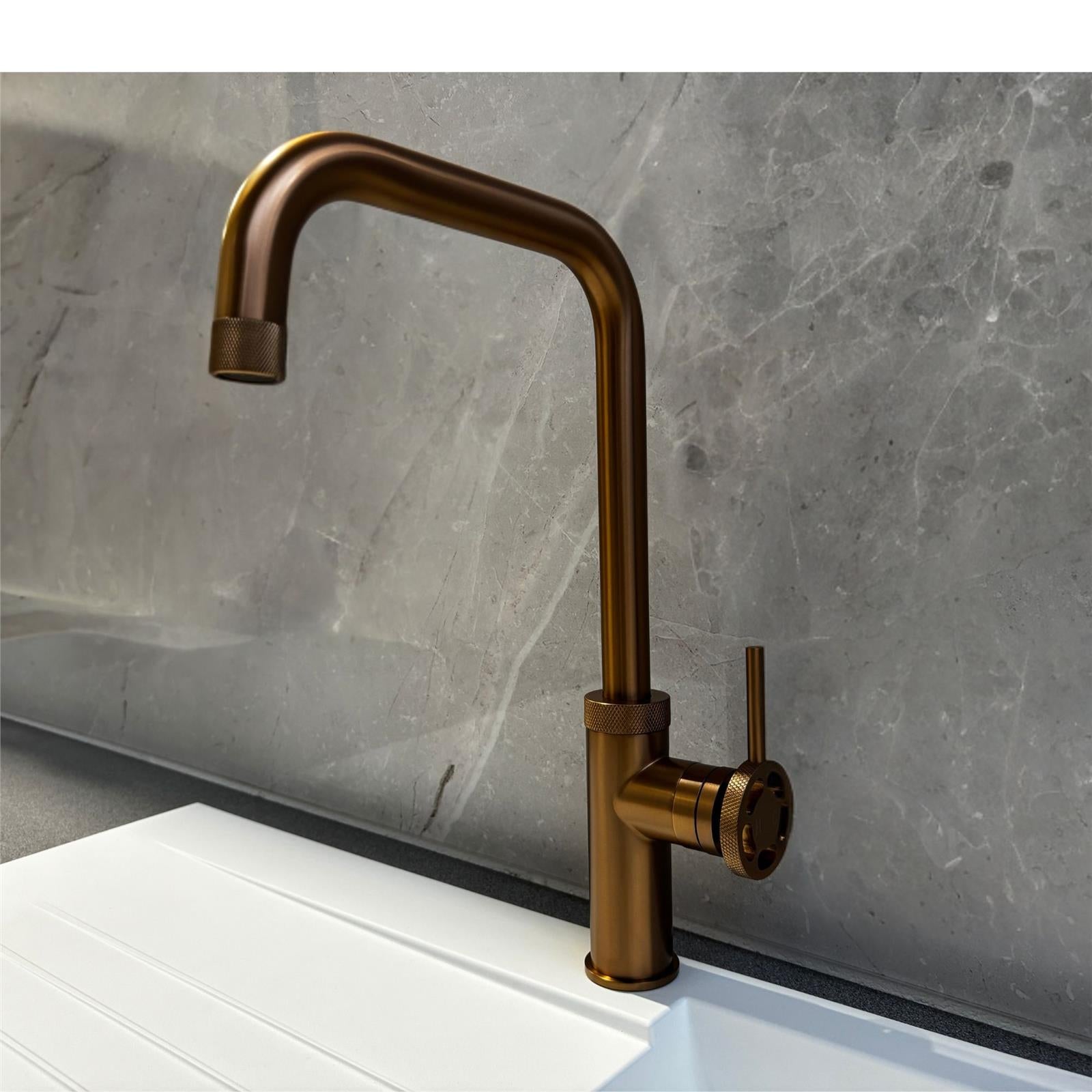 Liquida LB416CP Industrial Style Single Lever Copper Kitchen Mixer Tap