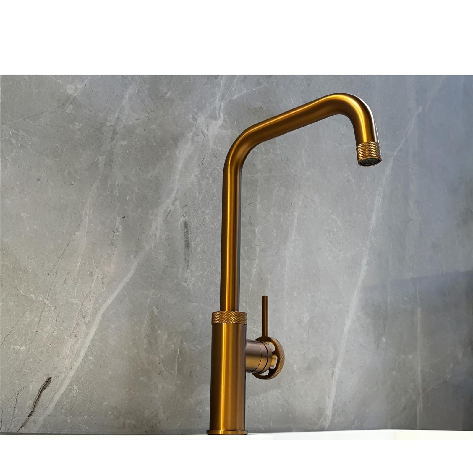 Liquida LB416CP Industrial Style Single Lever Copper Kitchen Mixer Tap