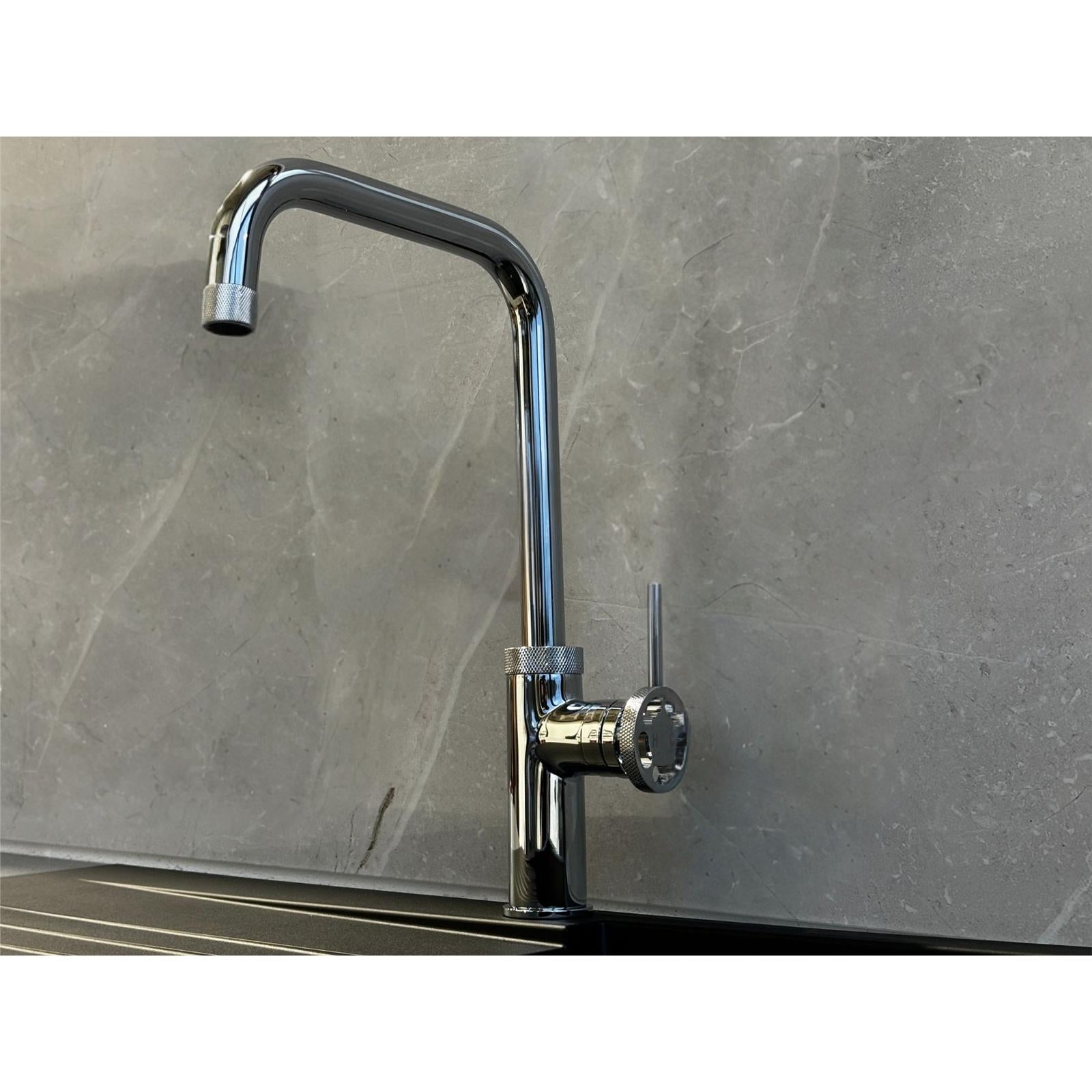 Liquida LB417CH Industrial Style Single Lever Chrome Kitchen Mixer Tap