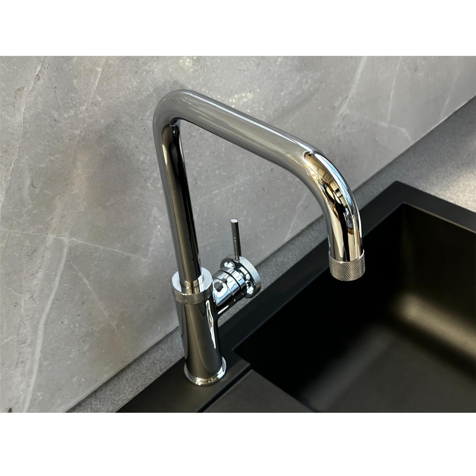 Liquida LB417CH Industrial Style Single Lever Chrome Kitchen Mixer Tap