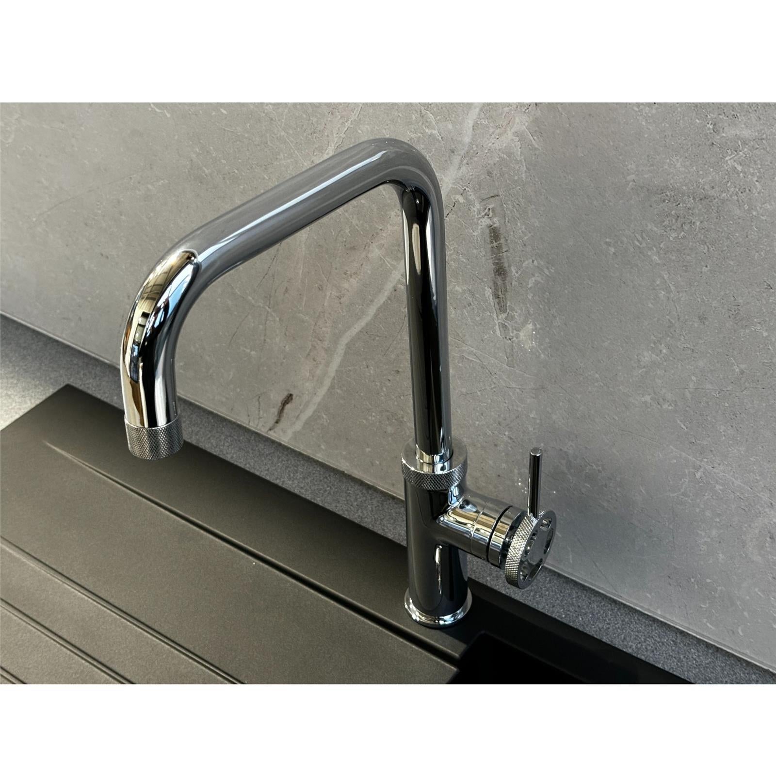 Liquida LB417CH Industrial Style Single Lever Chrome Kitchen Mixer Tap