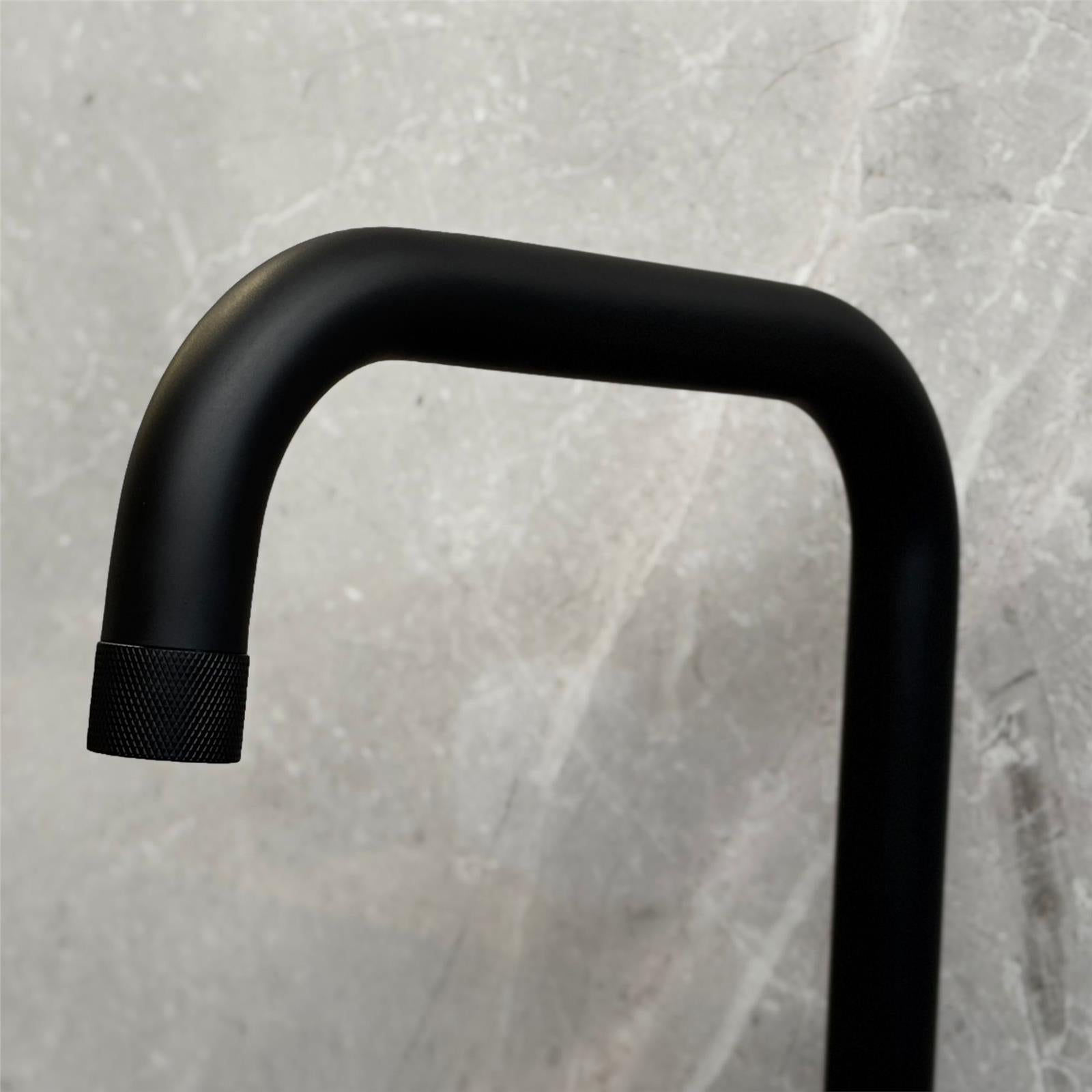 Liquida LB418MB Industrial Style Single Lever Matt Black Kitchen Mixer Tap