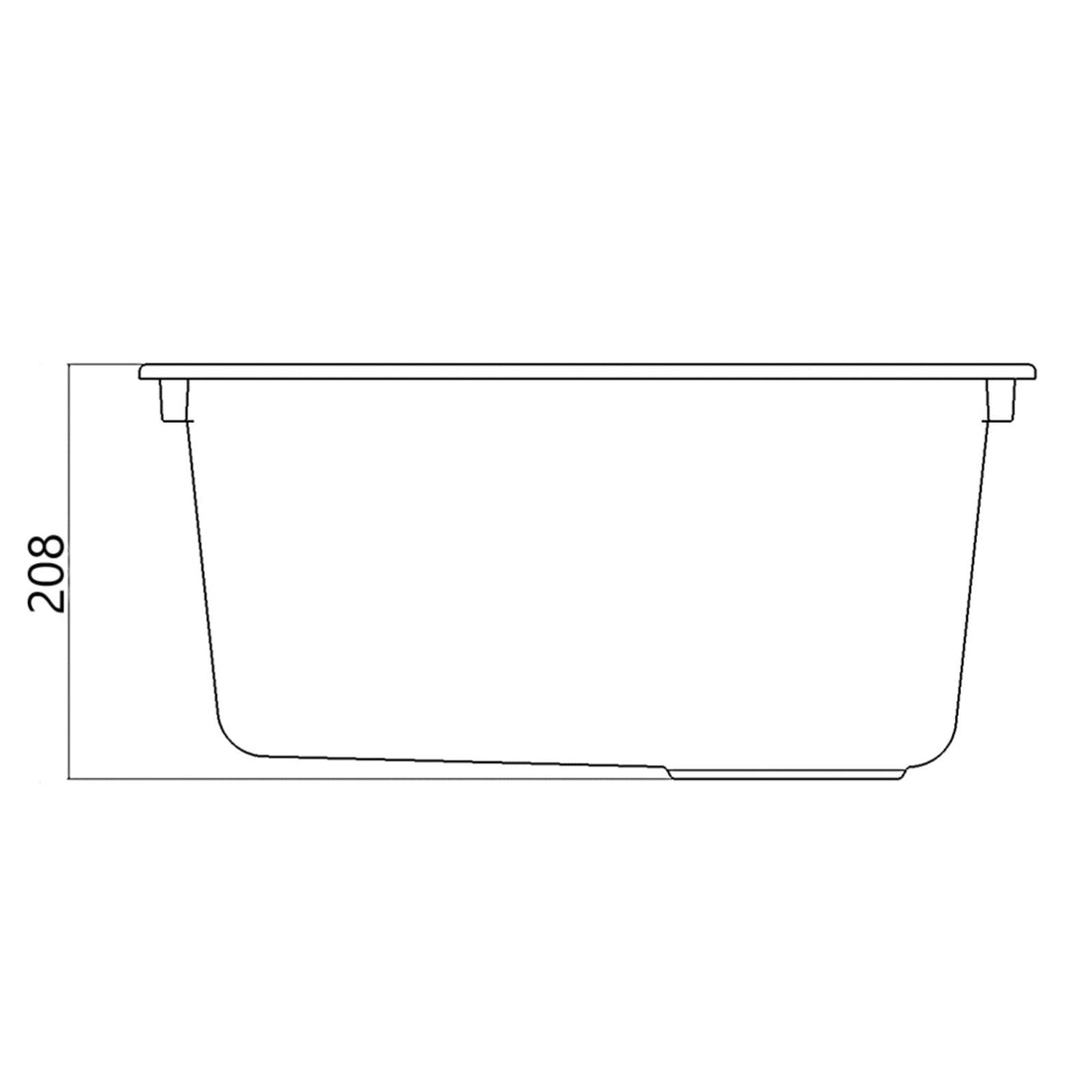 Liquida LD5040BL 1.0 Bowl Black Premium Bio Composite Kitchen Sink  550 x 450mm