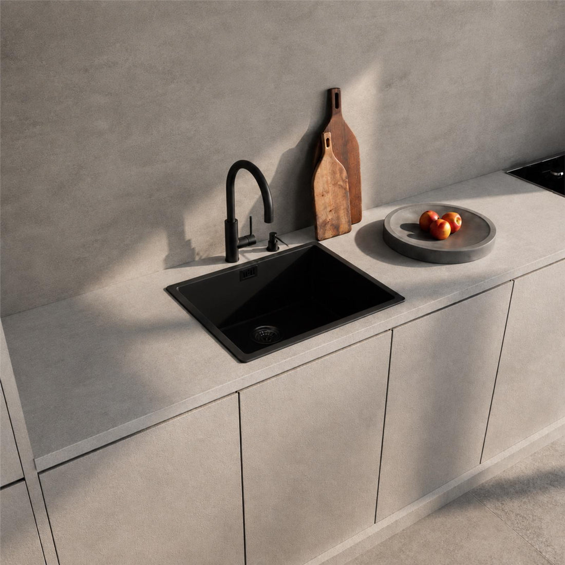 Liquida LD5040BL 1.0 Bowl Black Premium Bio Composite Kitchen Sink  550 x 450mm
