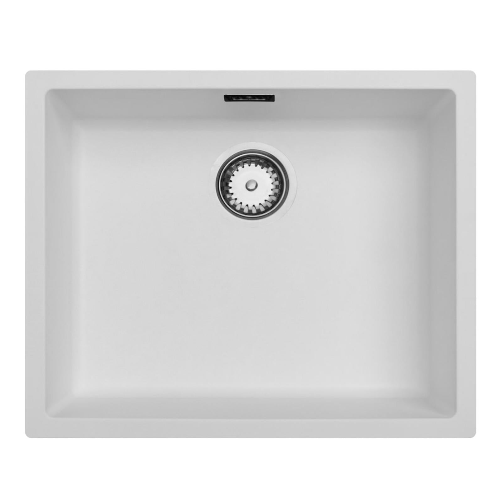 Liquida LD5040WH 1.0 Bowl White Premium Bio Composite Kitchen Sink  550 x 450mm