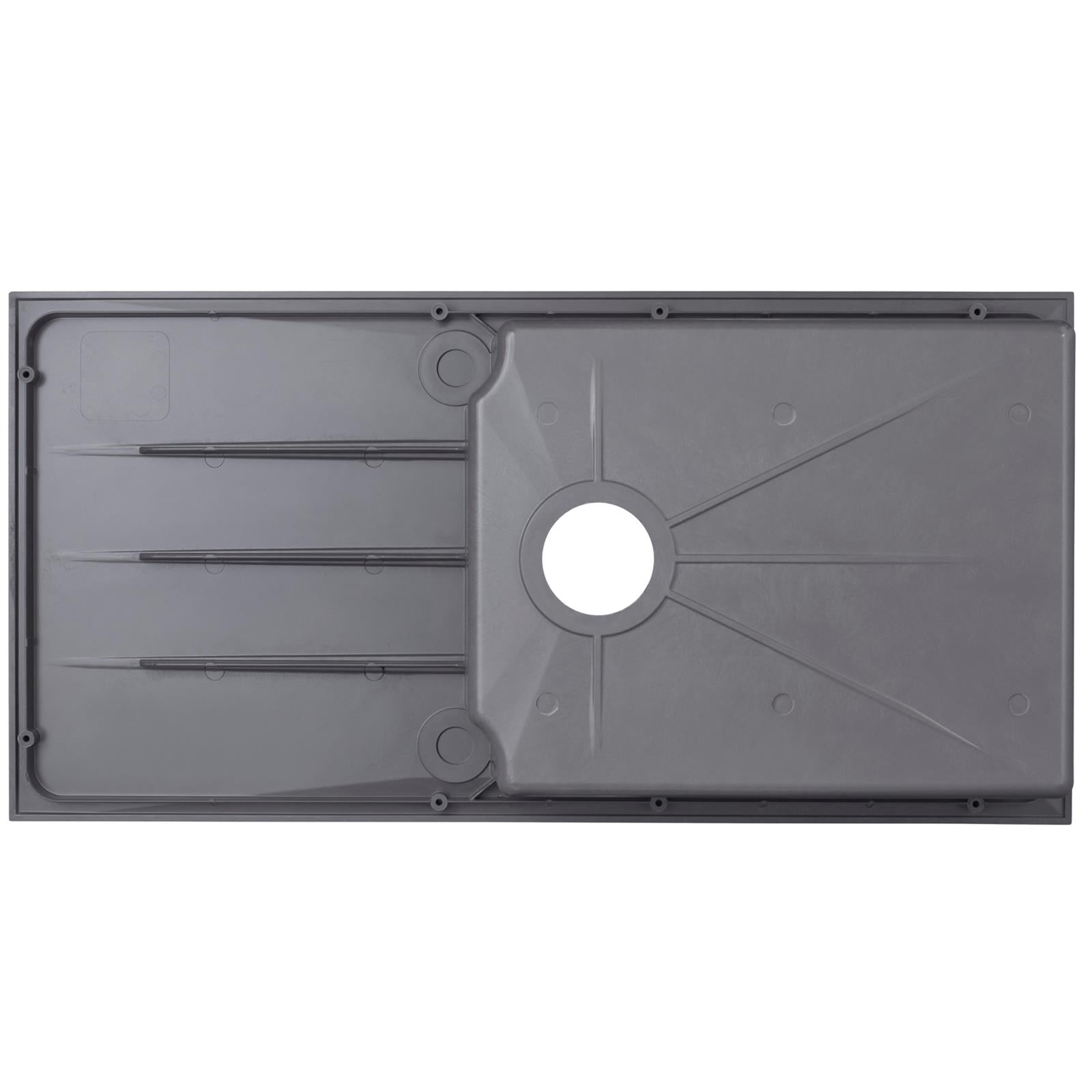 Liquida LP10GR 1.0 Bowl Composite Reversible Inset Grey Kitchen Sink With Waste