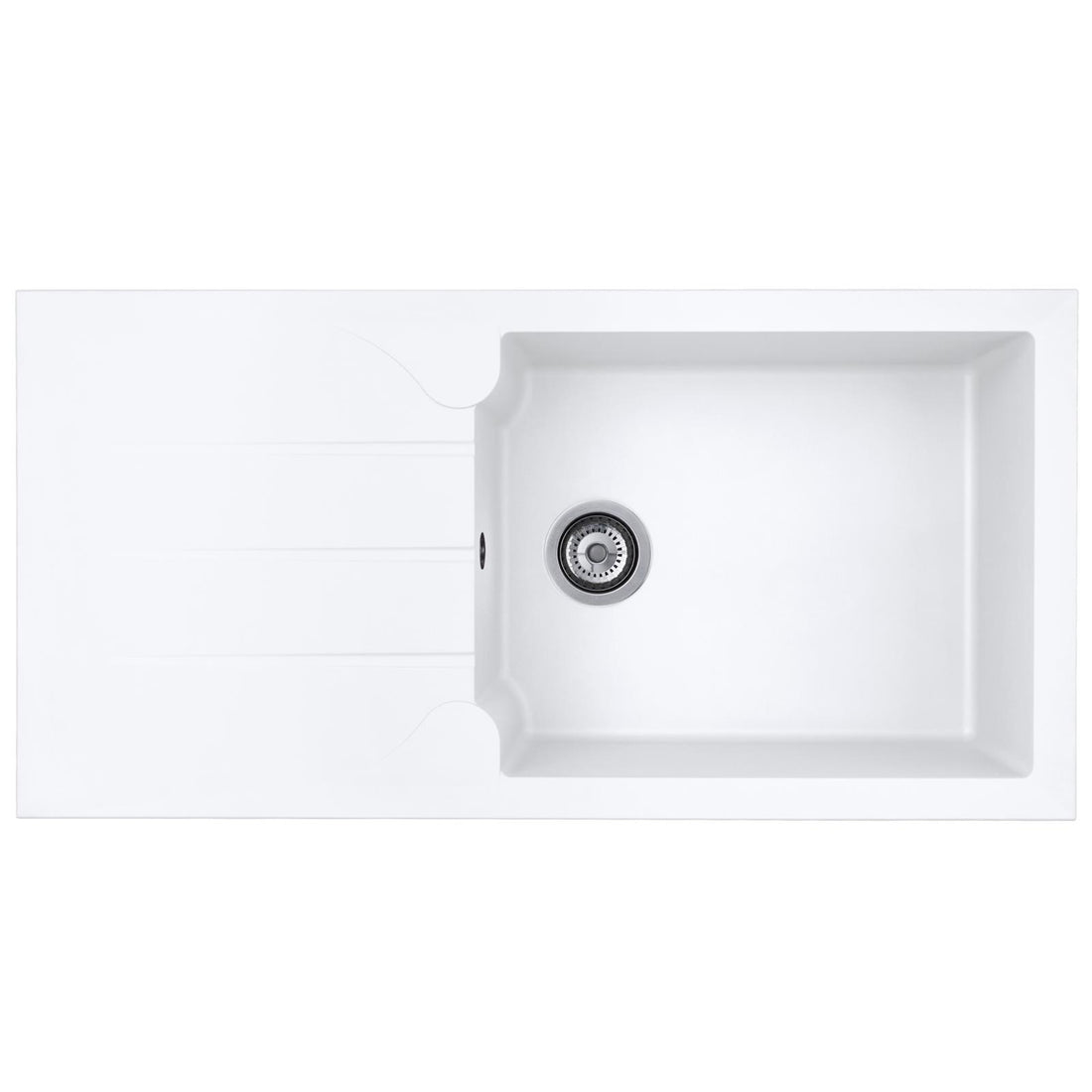 Liquida LP10WH 1.0 Bowl Composite Reversible White Kitchen Sink - GRADED