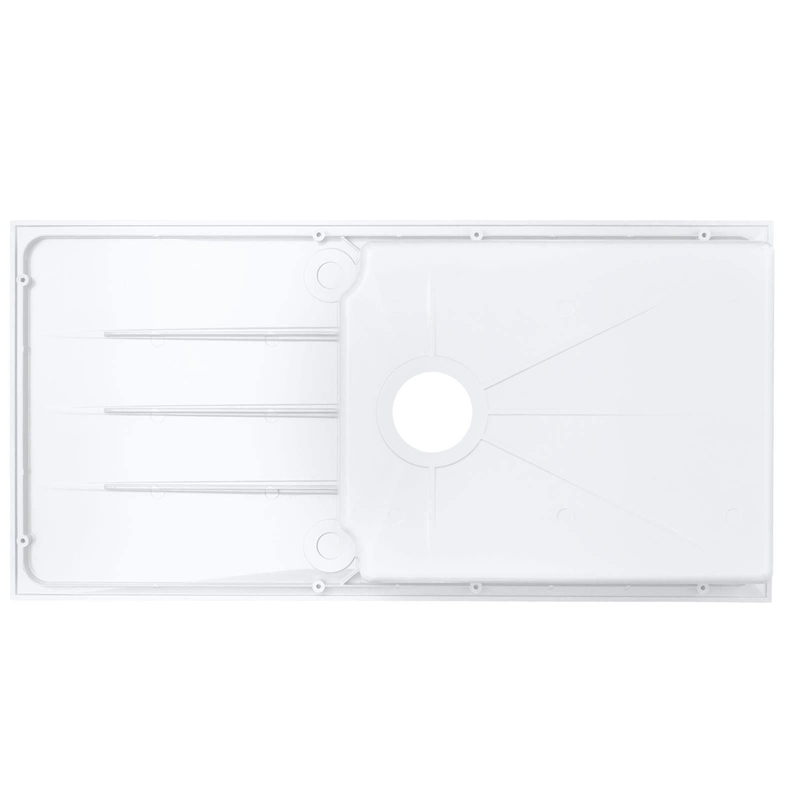 Liquida LP10WH 1.0 Bowl Composite Reversible Inset White Kitchen Sink With Waste