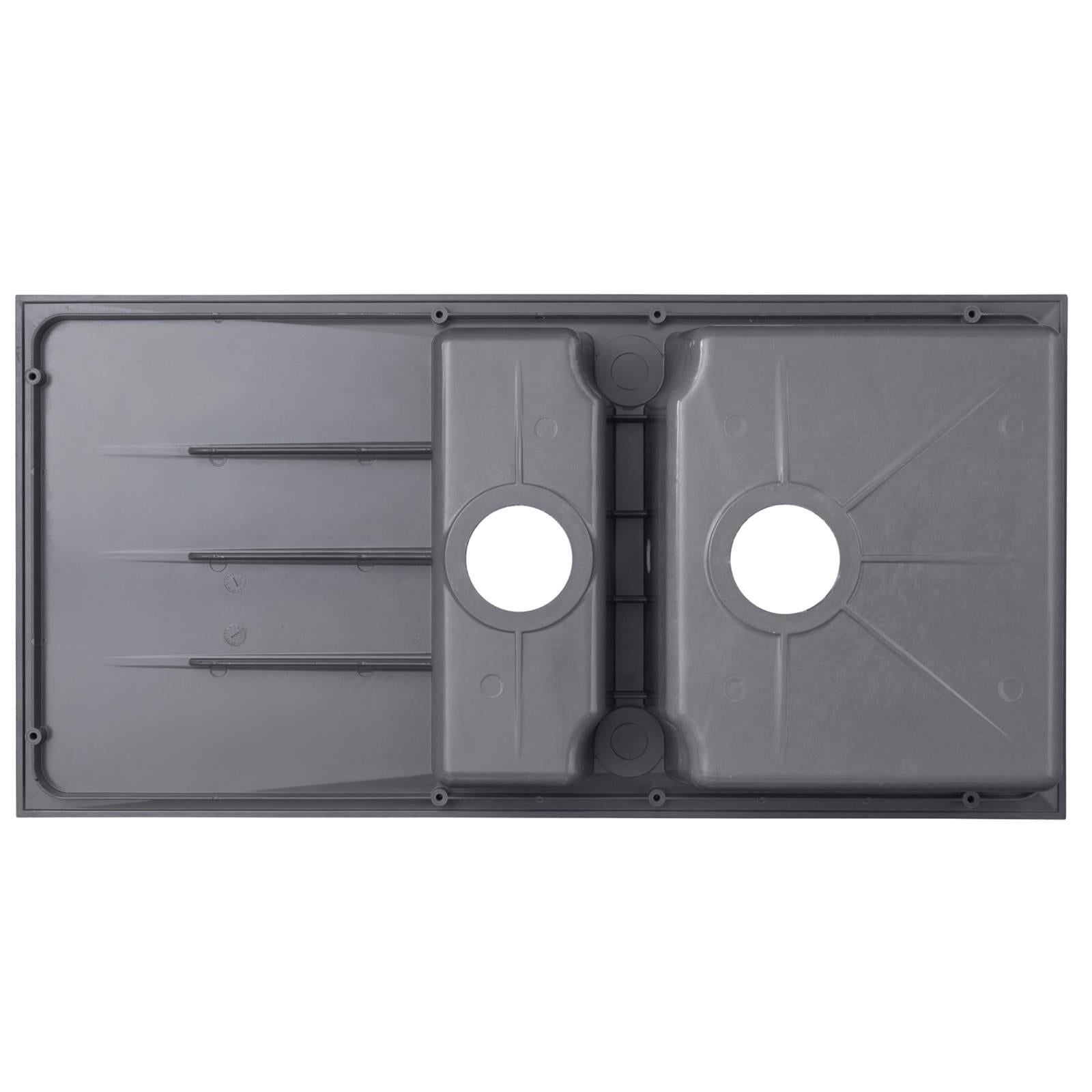 Liquida LP15GR 1.5 Bowl Composite Reversible Inset Grey Kitchen Sink With Waste