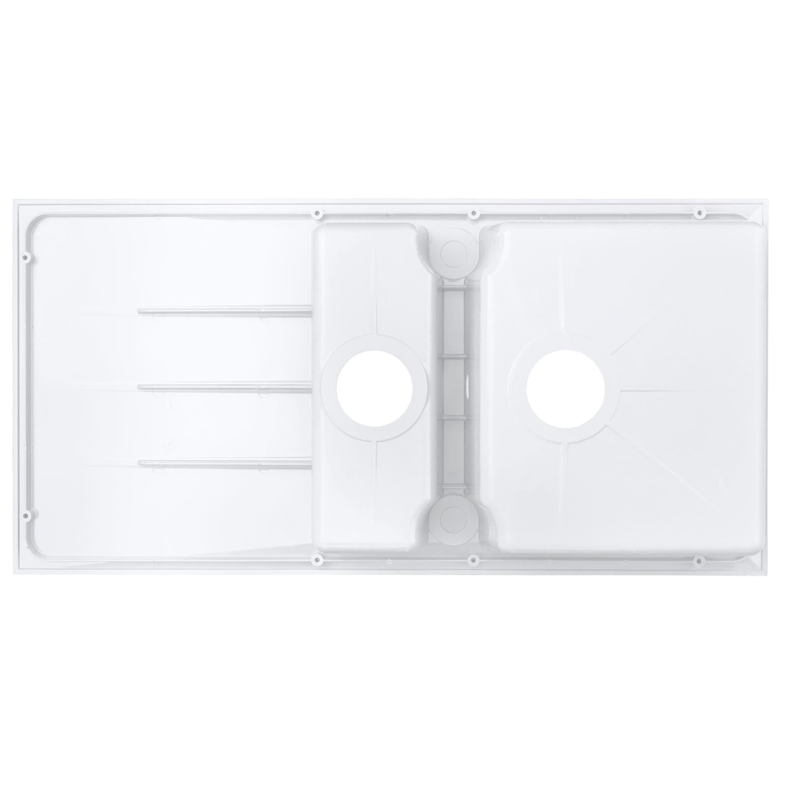 Liquida LP15WH 1.5 Bowl Composite Reversible Inset White Kitchen Sink With Waste