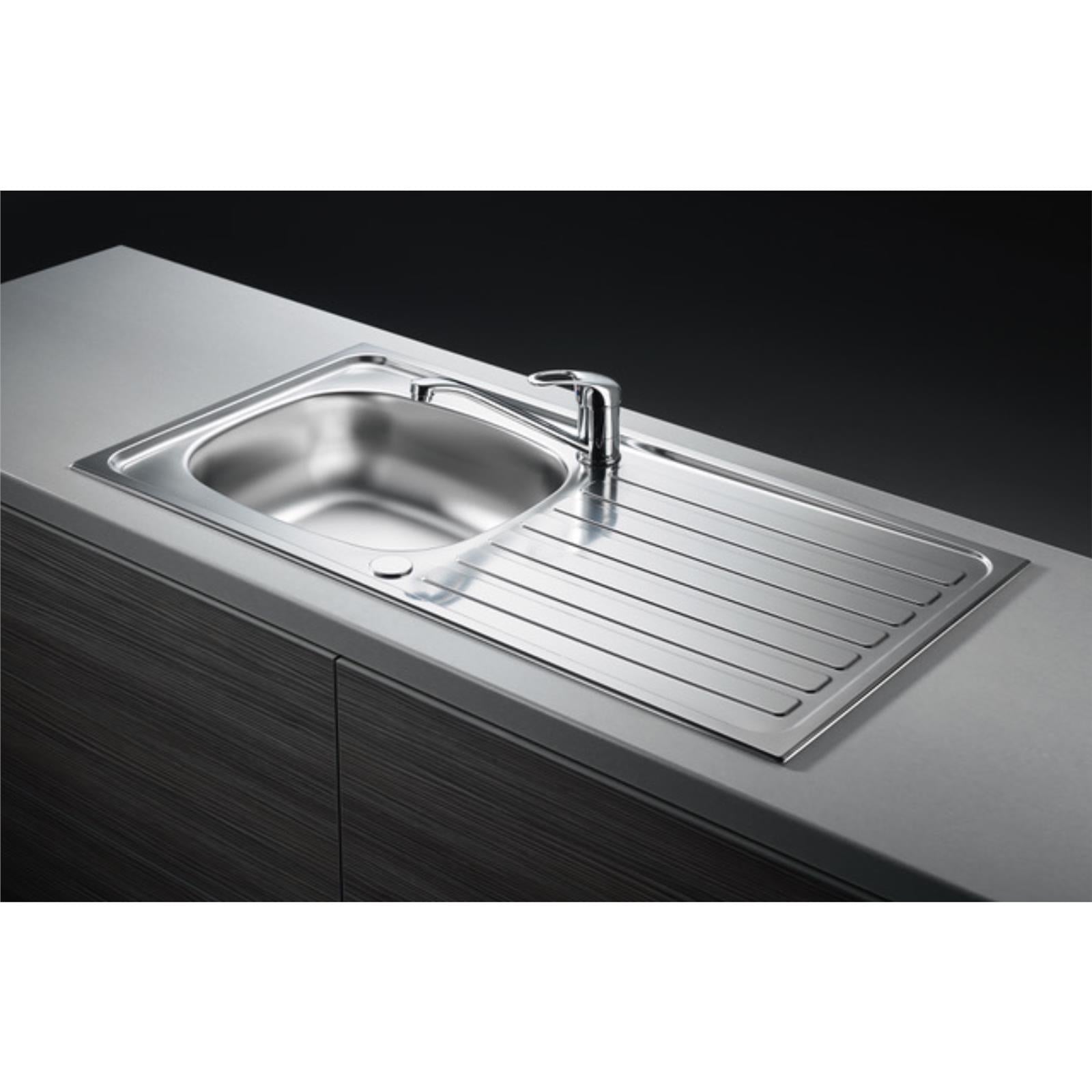 Liquida LQ810SS 1.0 Bowl Reversible Stainless Steel Kitchen Sink 940 x 490mm