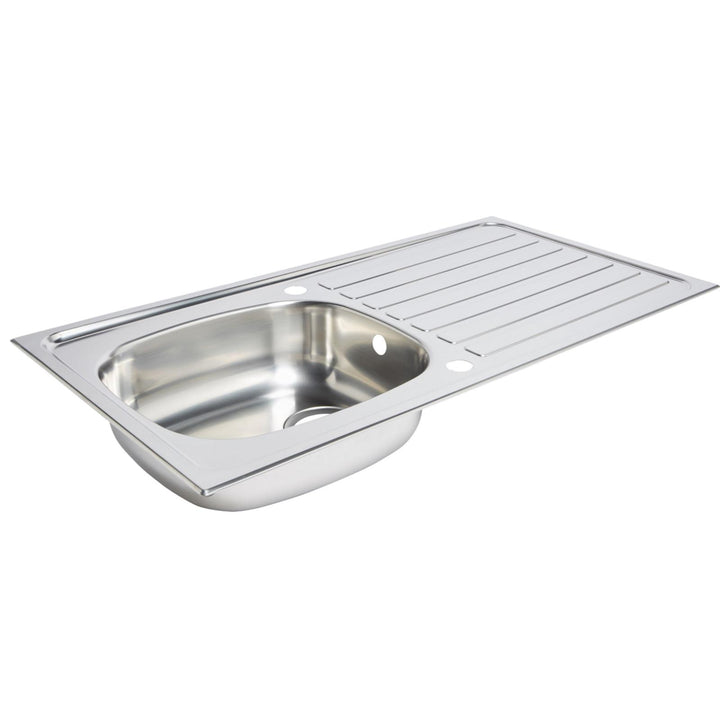 Liquida LQ810SS 1.0 Bowl Reversible Stainless Steel Kitchen Sink 940 x 490mm